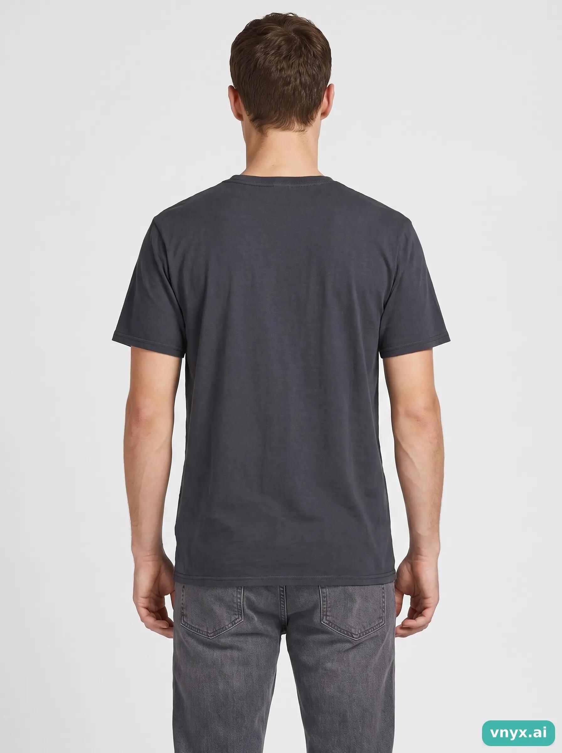 Second Life - Vintage Fruit of the Loom Classic Black T-Shirt Men S 2/6