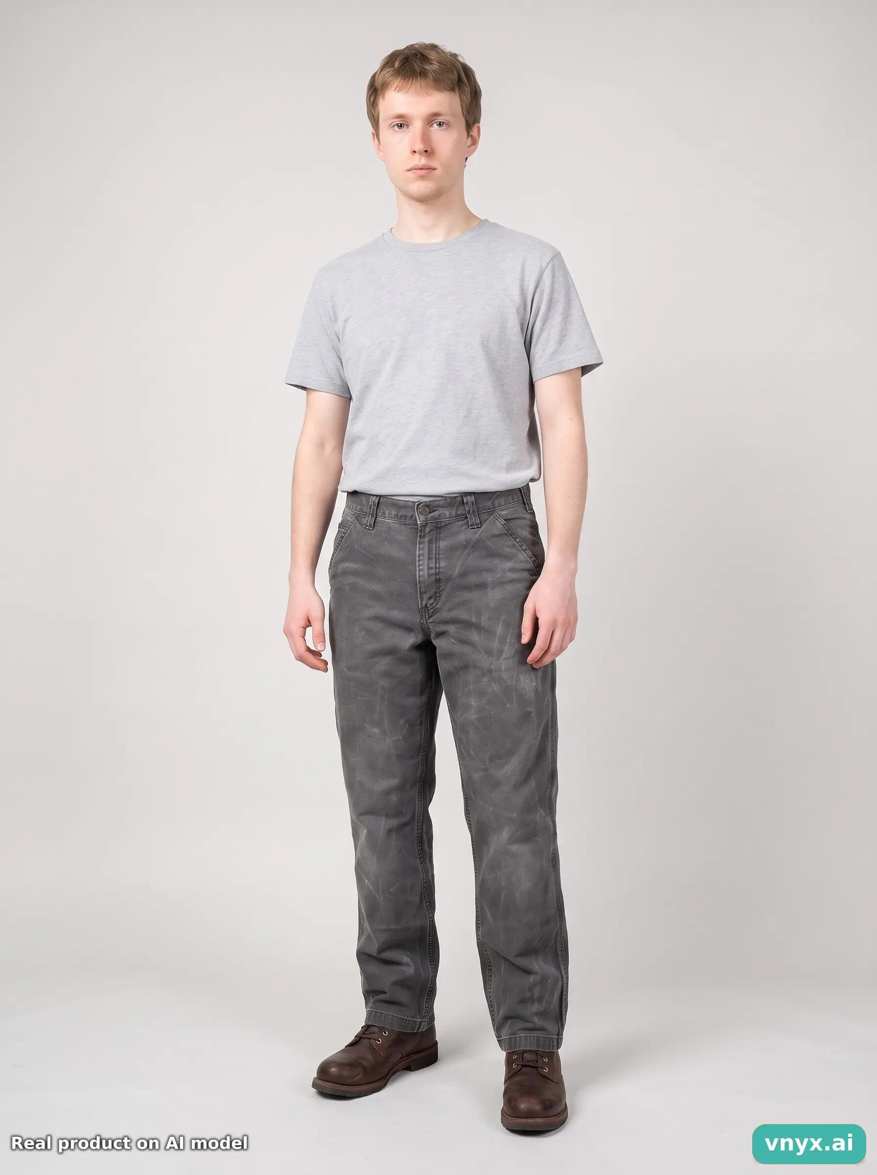 Second Life - Vintage Carhartt Grey Trousers Men W34 L34 6/6
