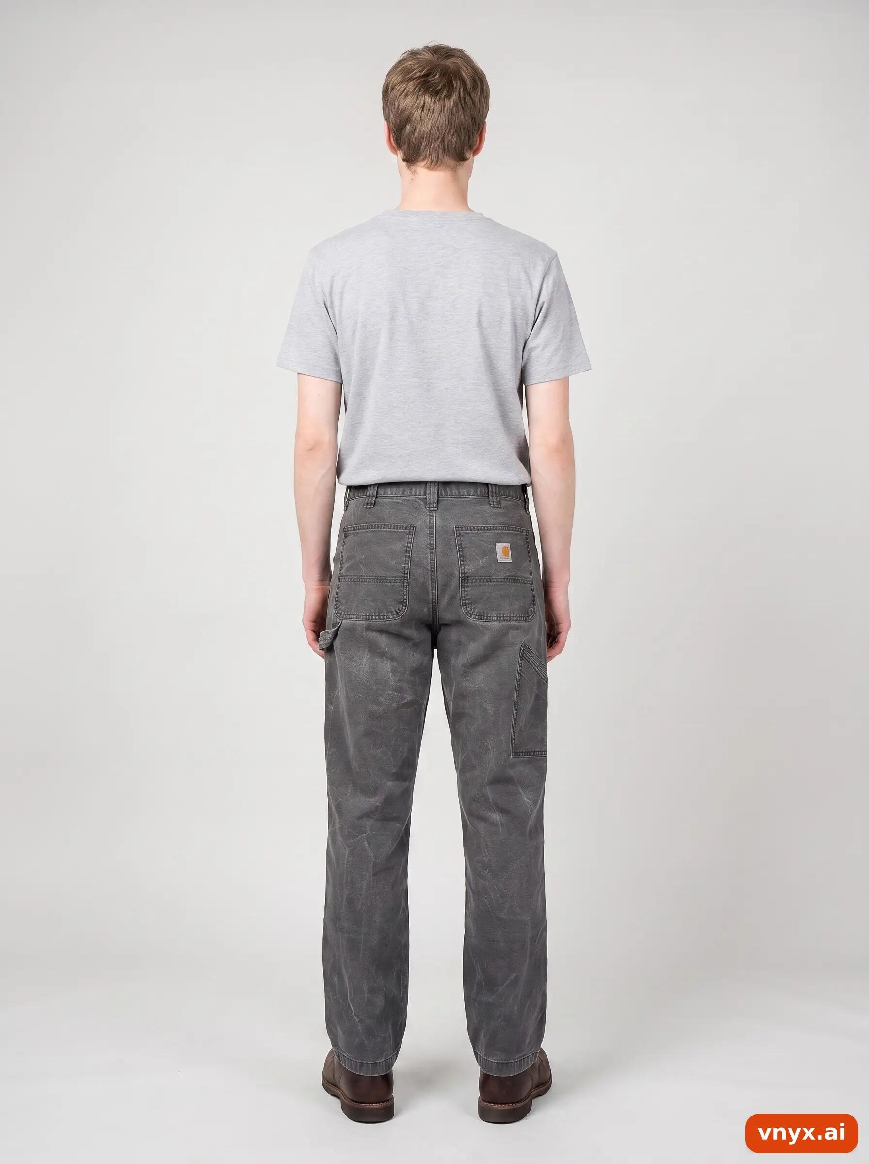 Second Life - Vintage Carhartt Grey Trousers Men W34 L34 4/6