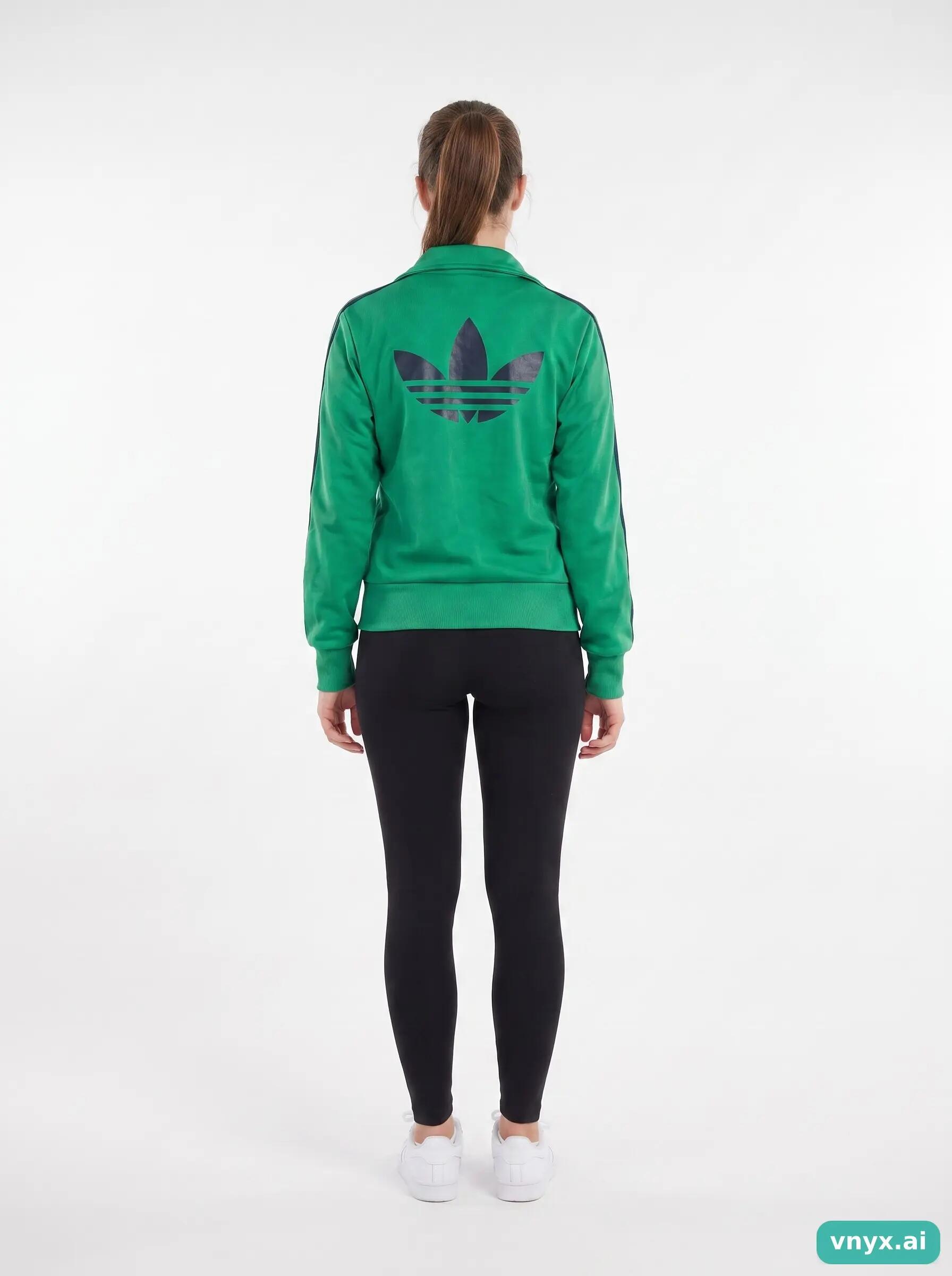 Second Life - Vintage Adidas Green Sports Jacket Women S 4/6