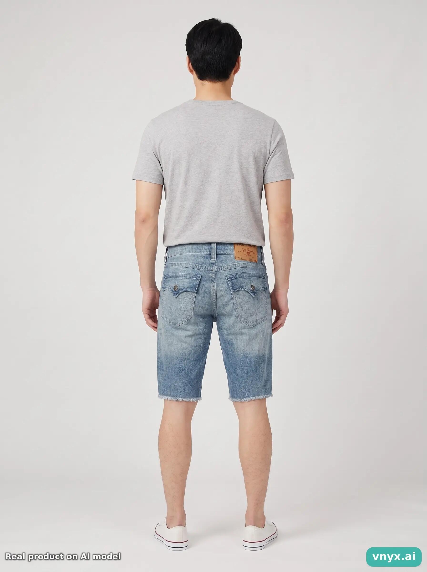 Second Life - Vintage True Religion Light Blue Shorts Men 33 4/6