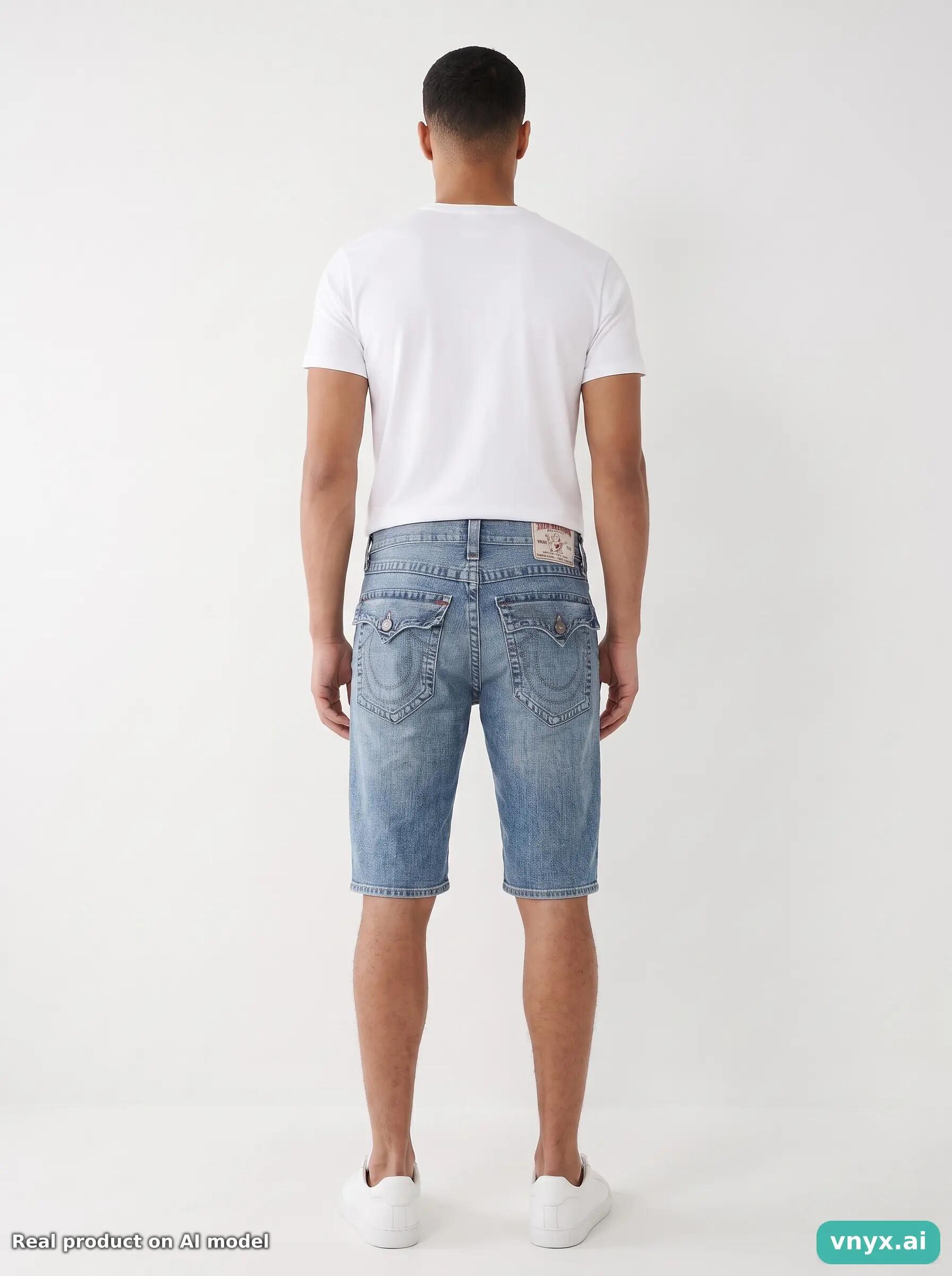 Second Life - Vintage True Religion Light Blue Shorts Men W34 4/6
