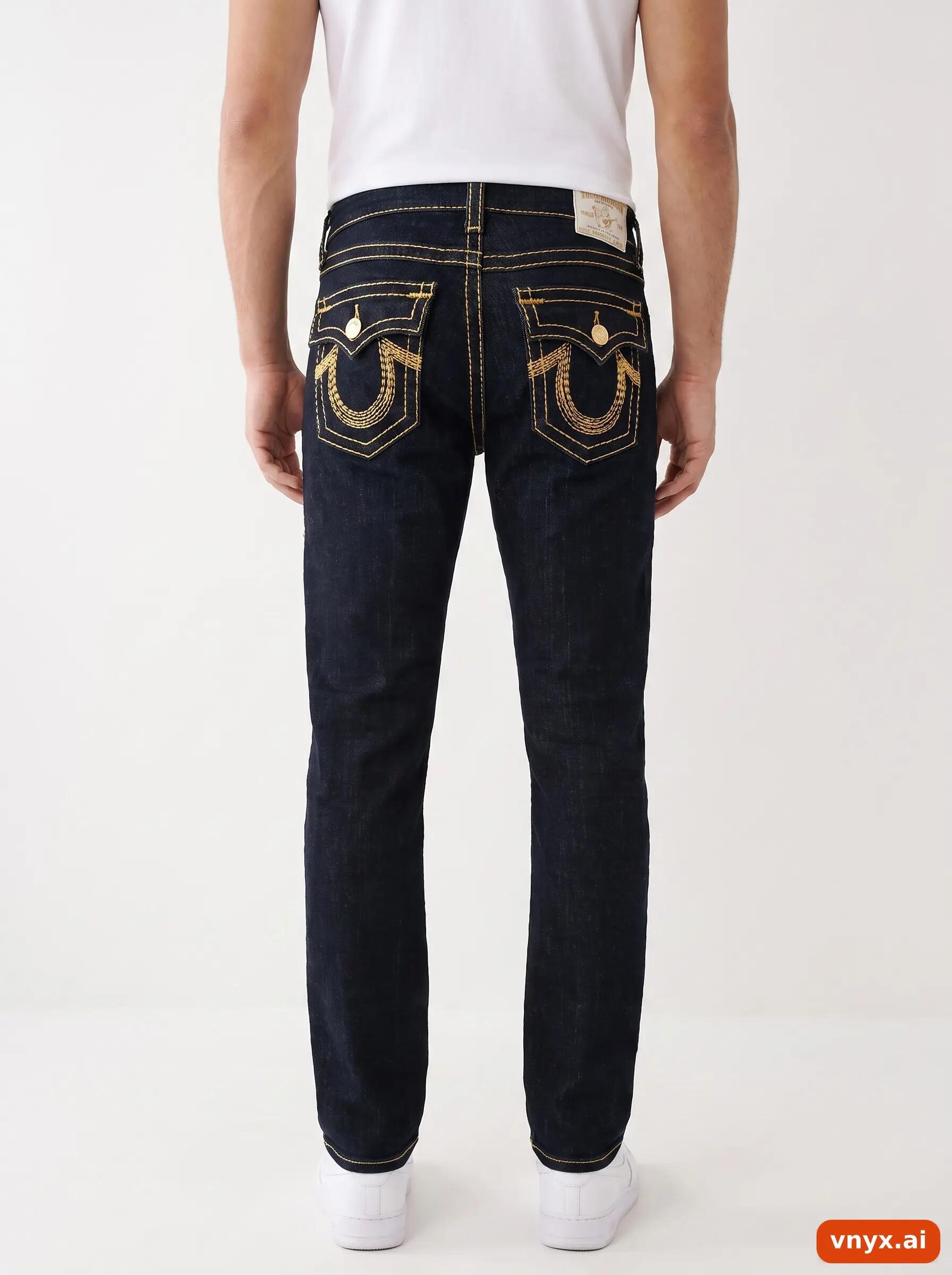 Second Life - Vintage True Religion Black Jeans Men 26 30 5/6