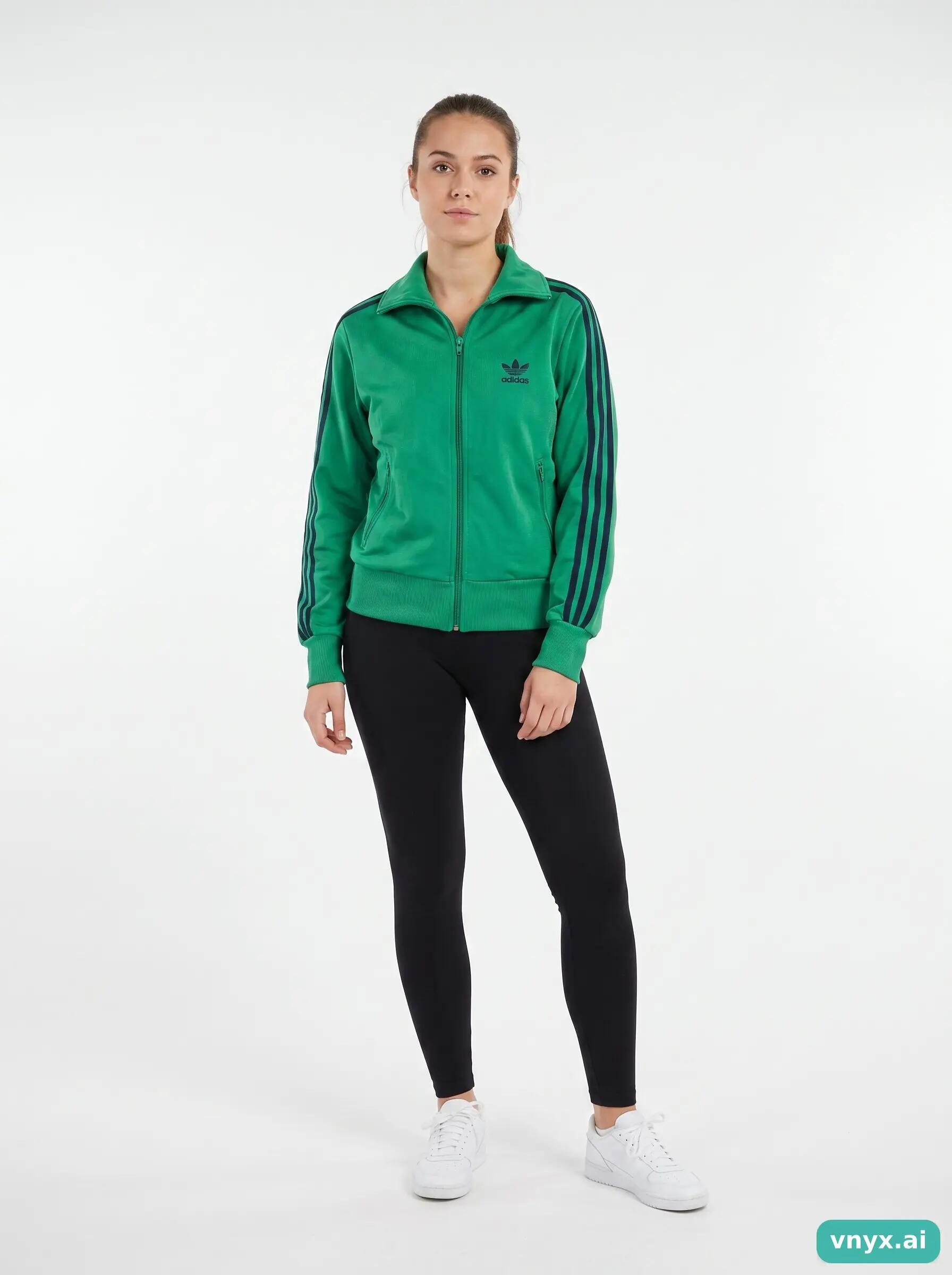 Second Life - Vintage Adidas Green Sports Jacket Women S 3/6
