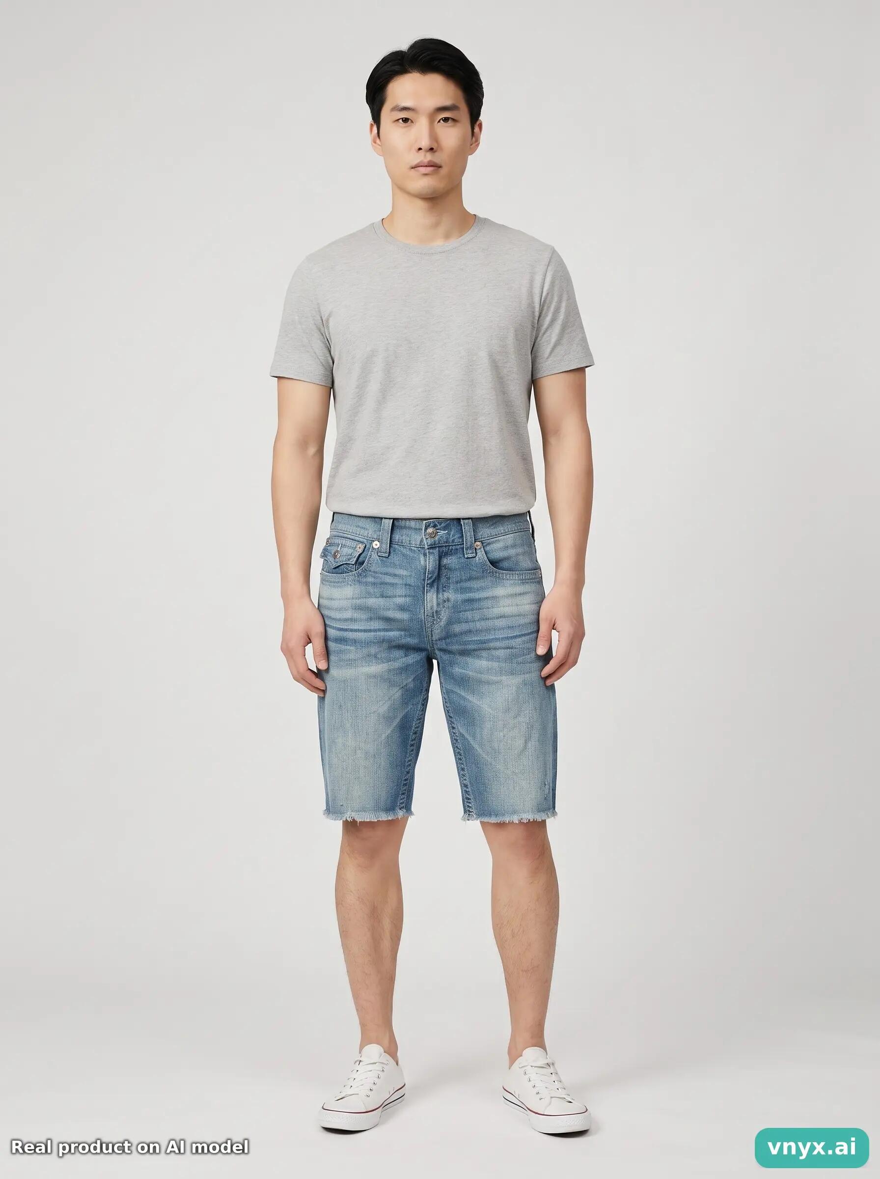 Second Life - Vintage True Religion Light Blue Shorts Men 33 3/6