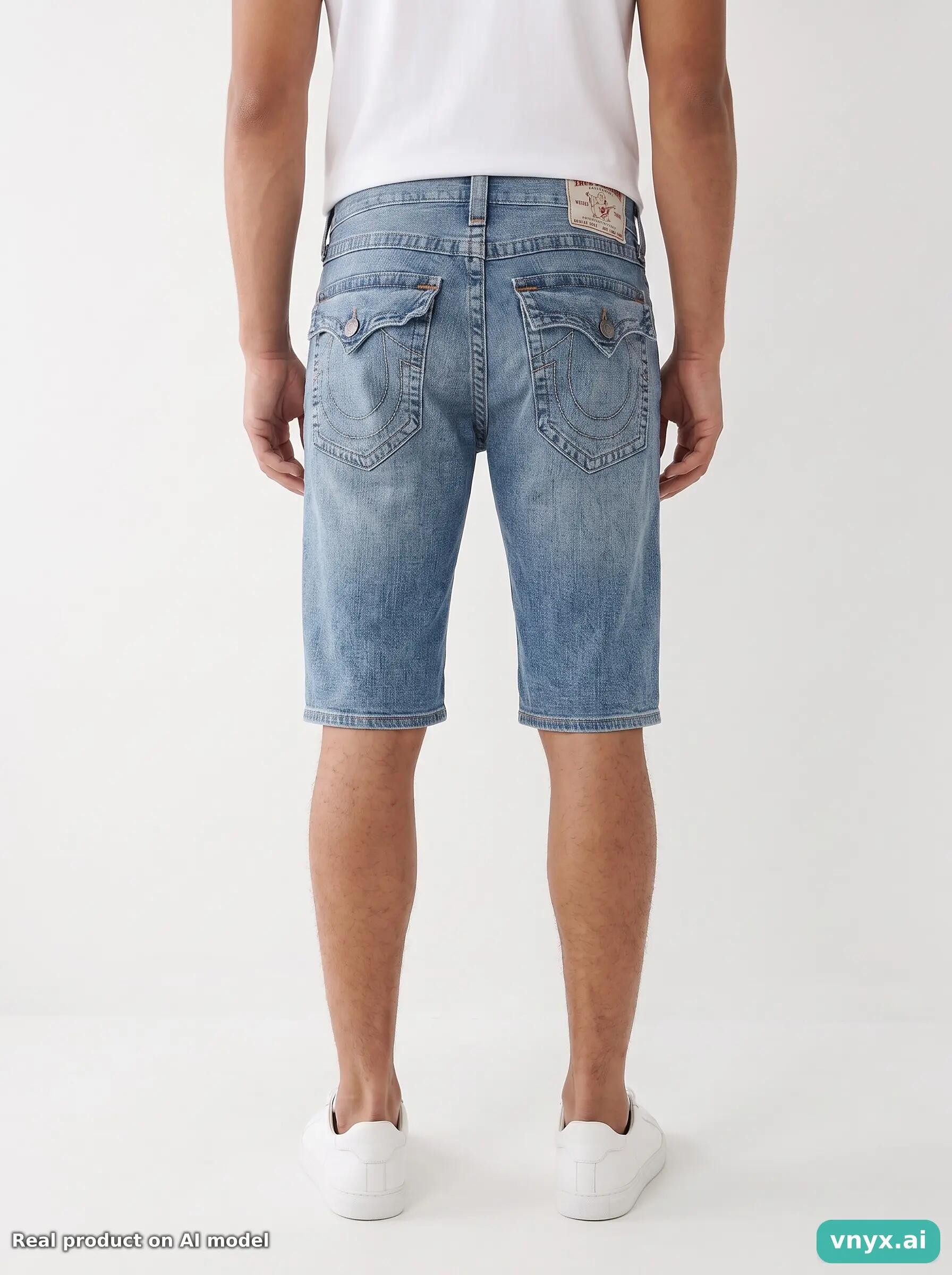 Second Life - Vintage True Religion Light Blue Shorts Men W34 2/6
