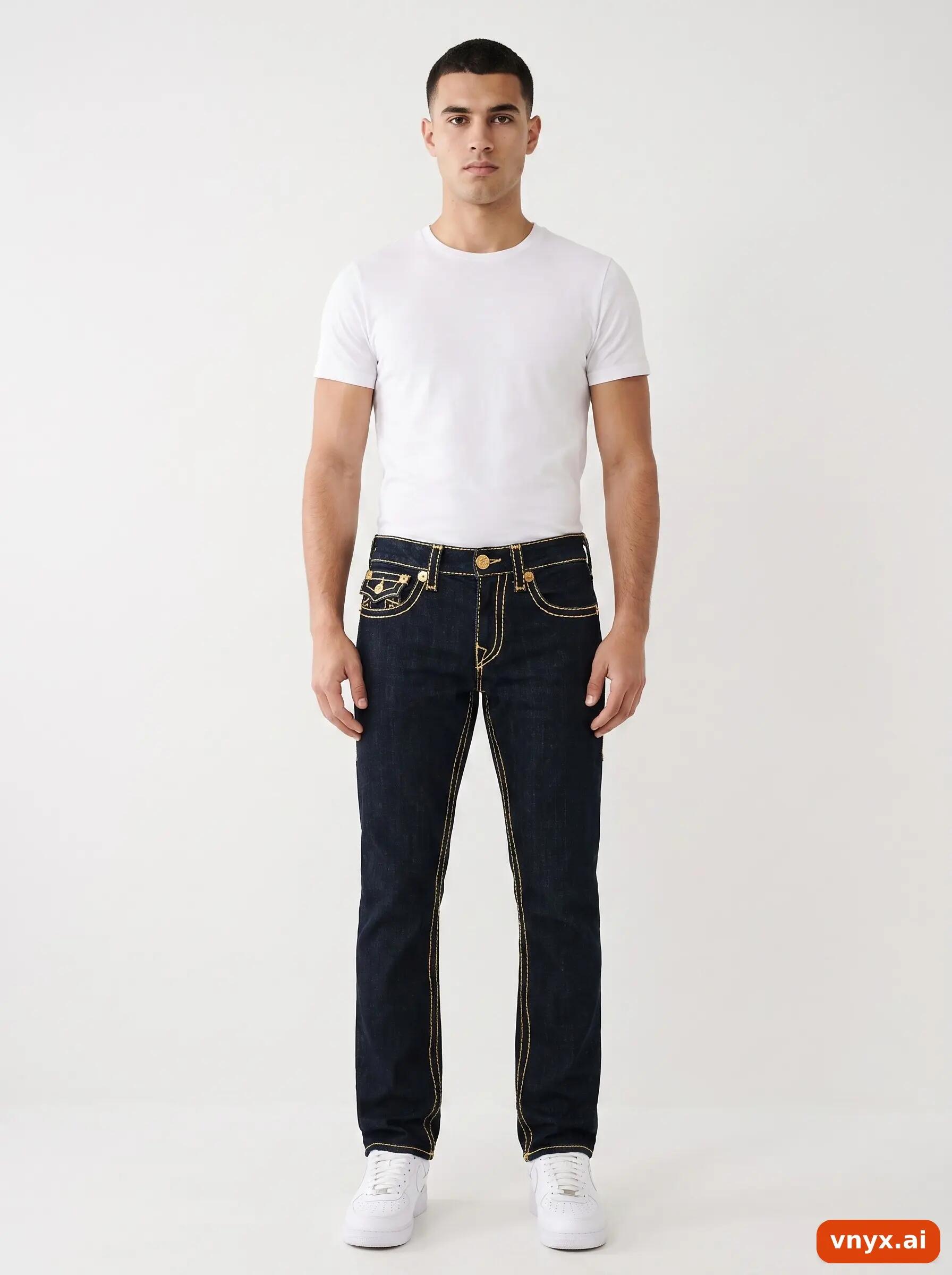 Second Life - Vintage True Religion Black Jeans Men 26 30 3/6