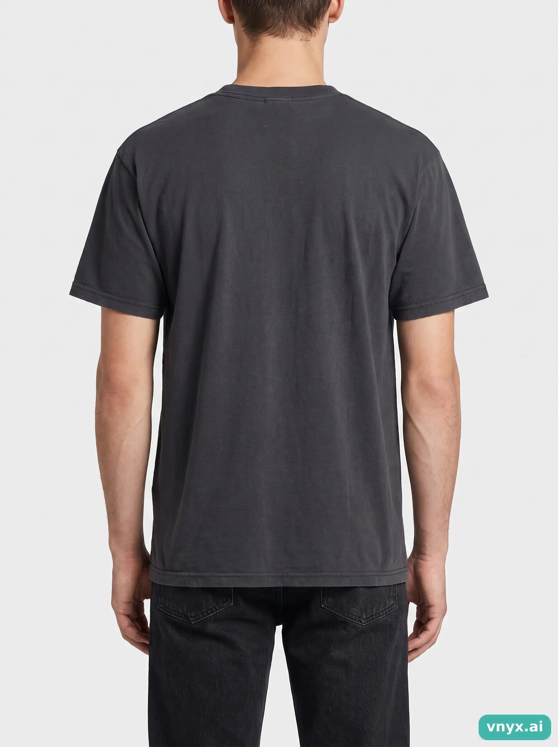 Second Life - Vintage Fruit of the Loom Classic Black T-Shirt Men L 2/6