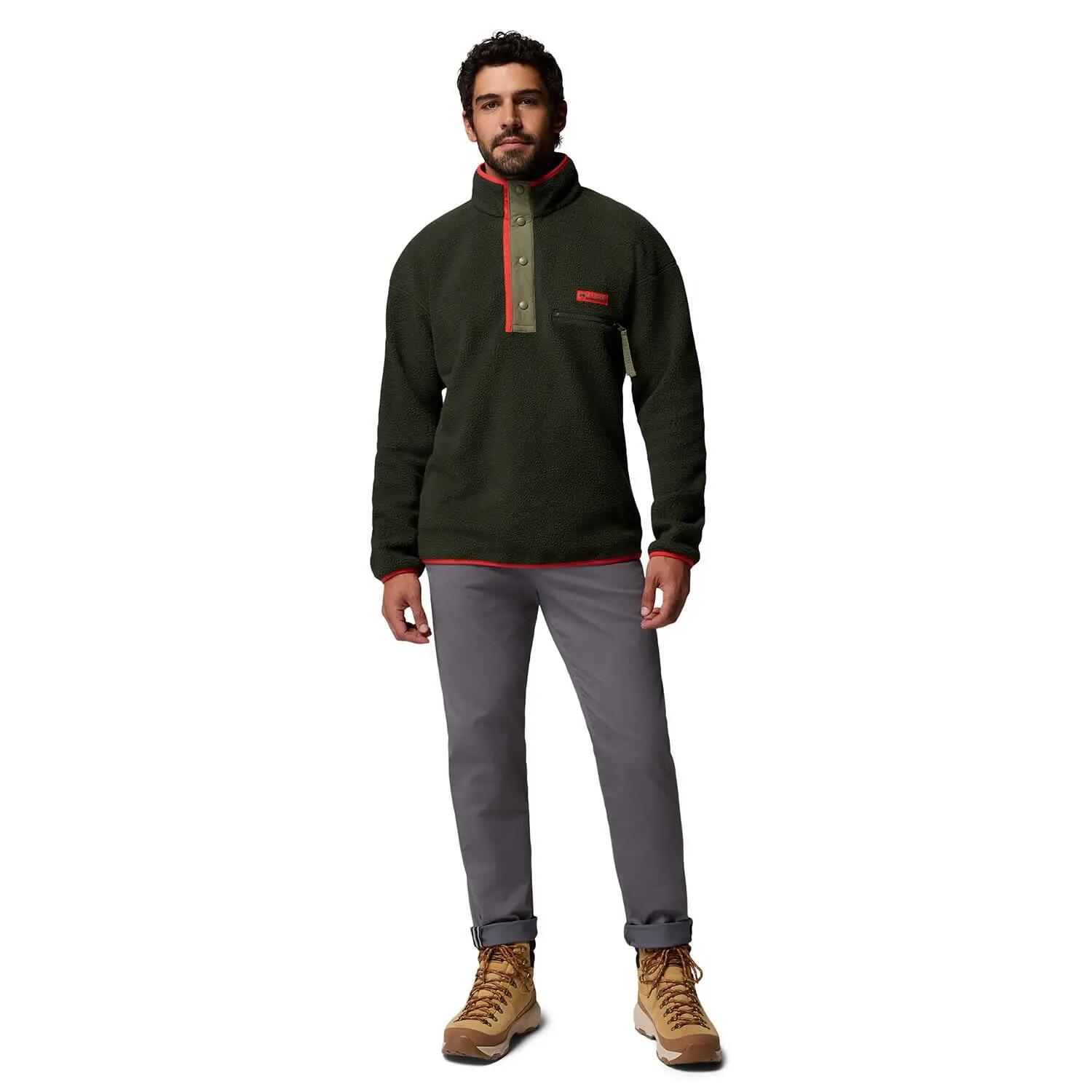 Fleecevesten Truien Heren - COLUMBIA Helvetia™ II Half Snap Fleece - Greenscape 5/5