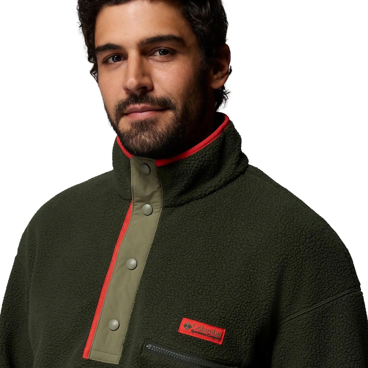 Fleecevesten Truien Heren - COLUMBIA Helvetia™ II Half Snap Fleece - Greenscape 4/5
