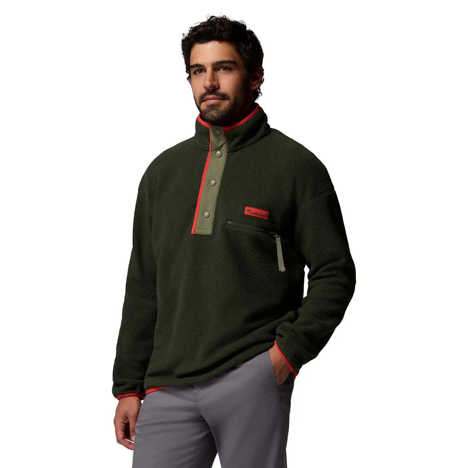 Fleecevesten Truien Heren - COLUMBIA Helvetia™ II Half Snap Fleece - Greenscape 3/5