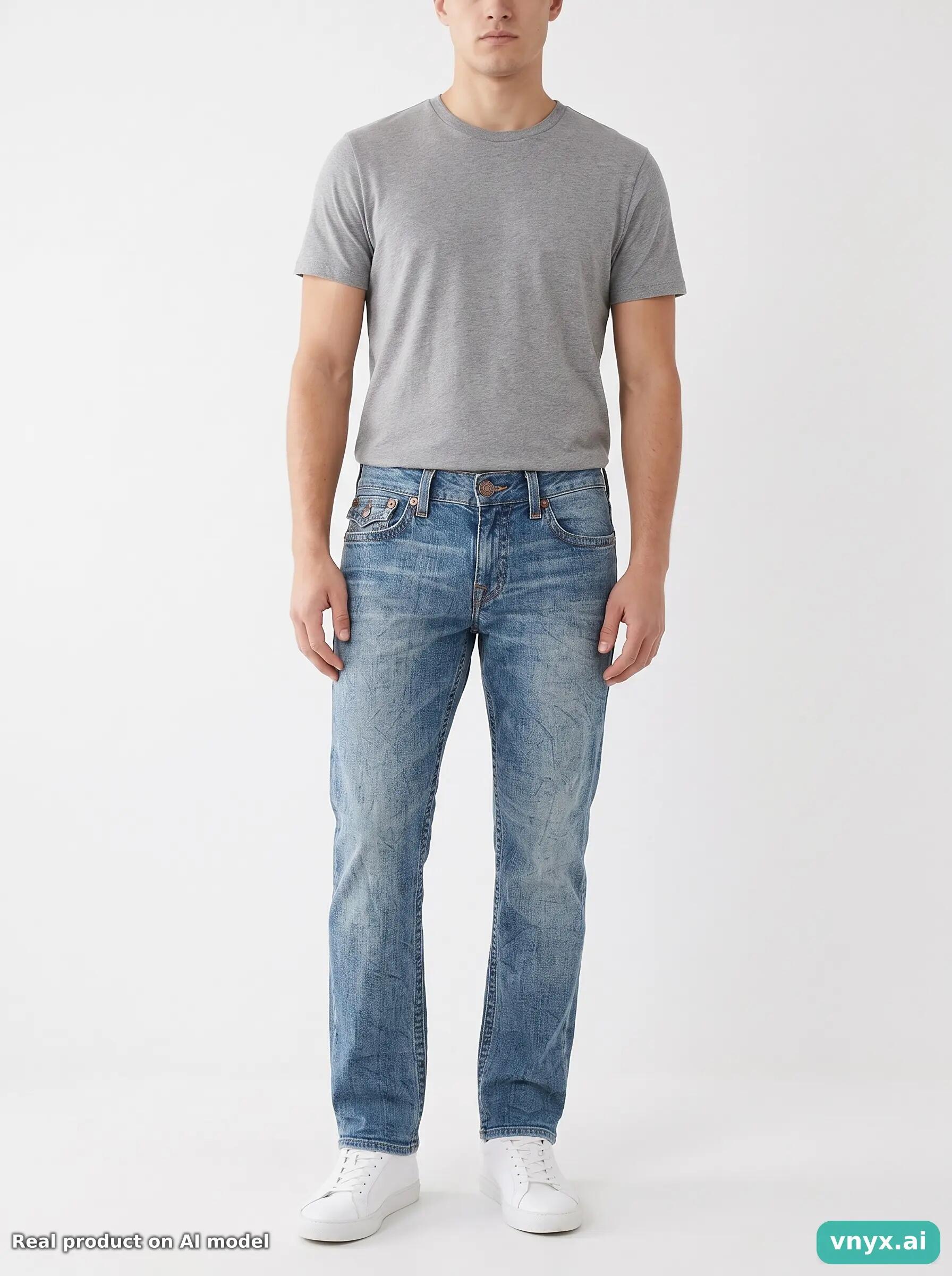 Second Life - Vintage True Religion Light-Blue Jeans Men 24 3/6