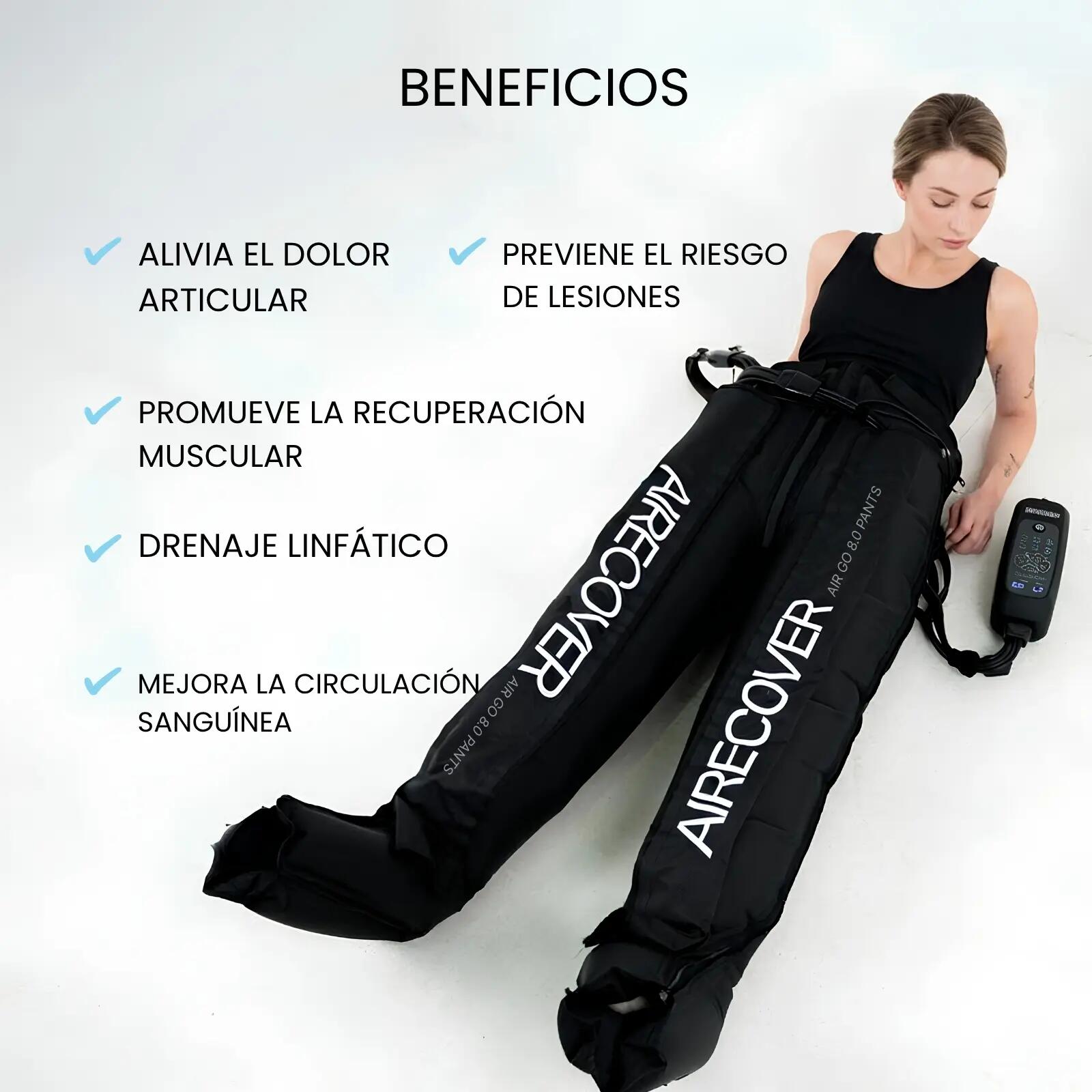 AIR GO 8.0 PANTS – Draagbaar pressotherapieapparaat met 8 luchtkamers 3/9