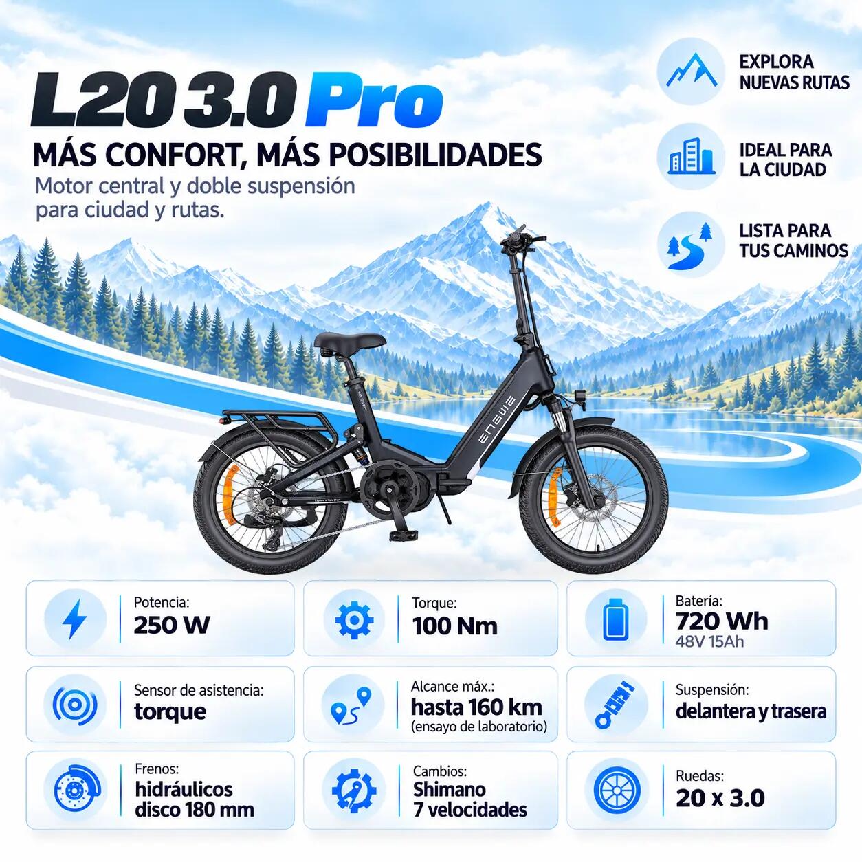 L20 3.0 PRO faltbar Trekking 720 Wh 6/7
