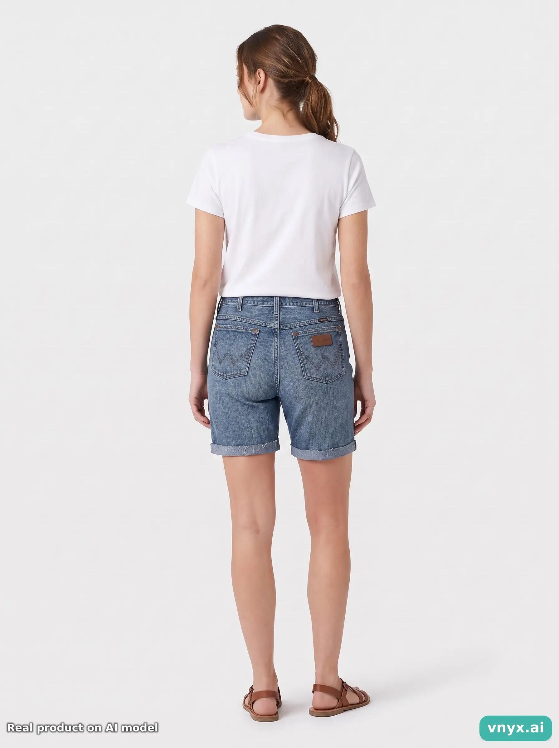 Second Life - Vintage Wrangler Light Blue Denim Shorts W33 5/6