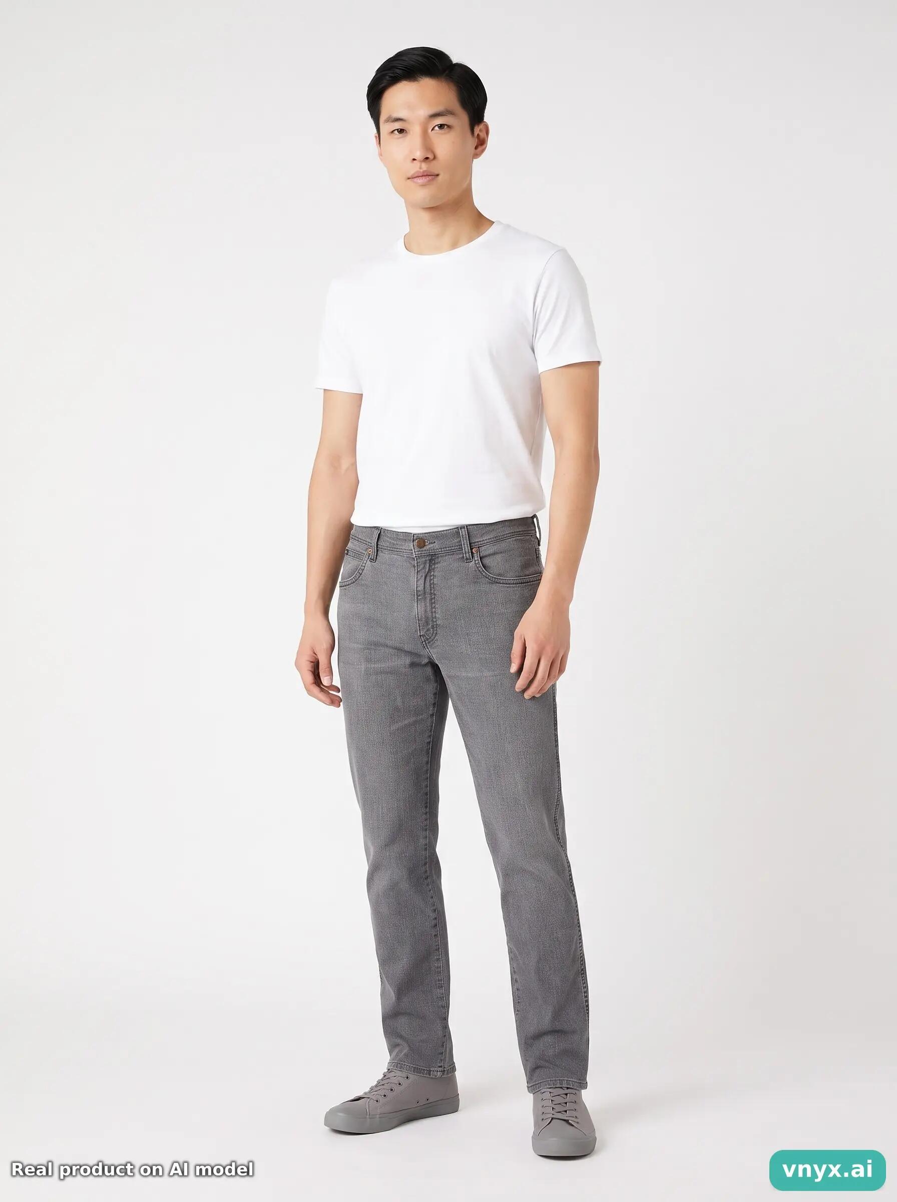 Second Life - Vintage Wrangler Grey Jeans Men W36 L32 6/6