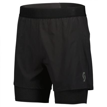 Short - Trailrunning - Heren - Trail Run - Licht, met ondershort - Zwart