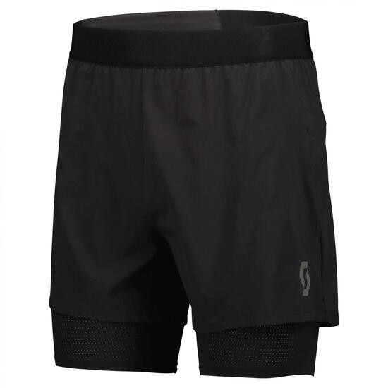 Short - Trailrunning - Heren - Trail Run - Licht, met ondershort - Zwart