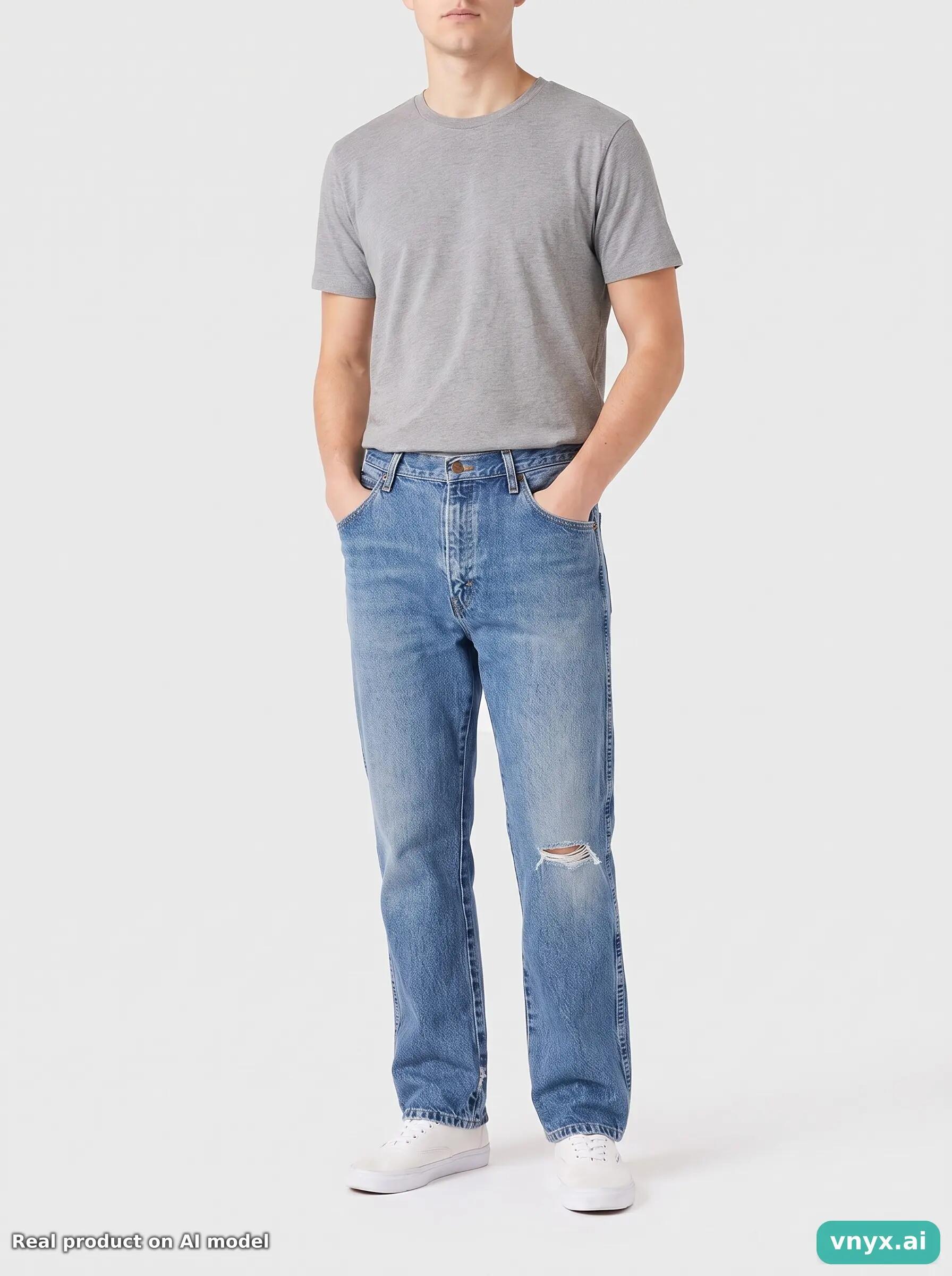 Second Life - Vintage Wrangler Blue Jeans Men W36 L30 6/6