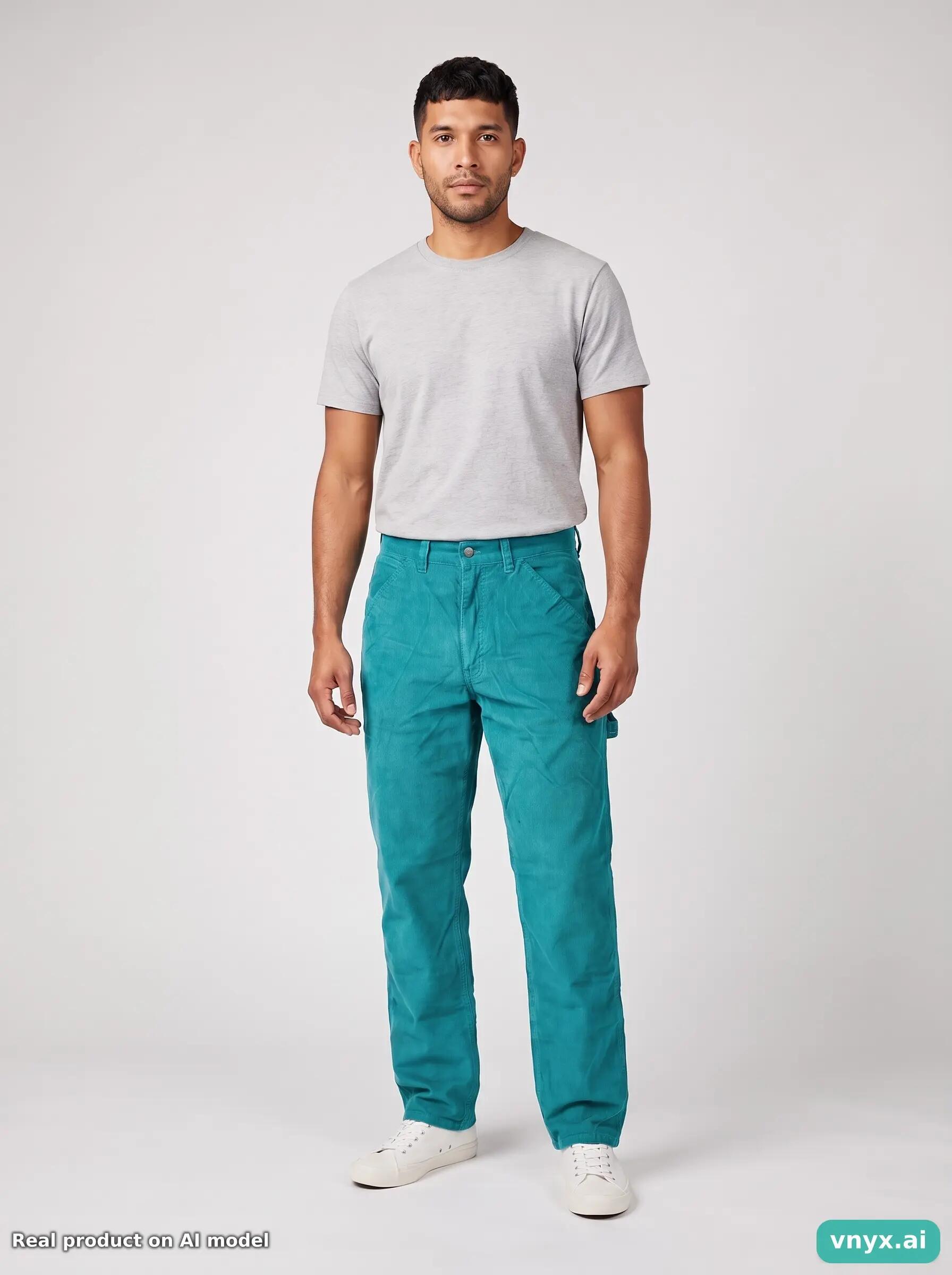 Second Life - Vintage Lee Teal Trousers Men W28 L34 6/6