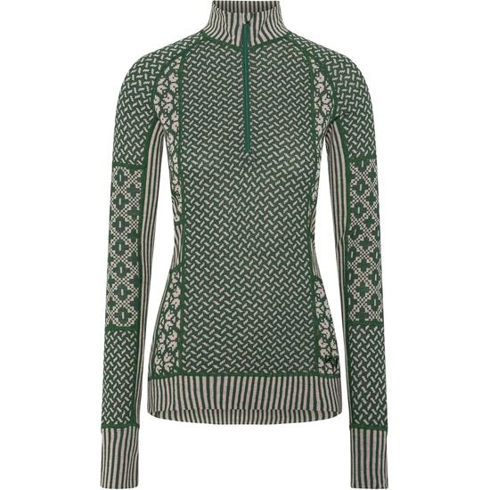 Sous-vêtement technique femme - activités outdoor - col montant - SMEKKER - vert