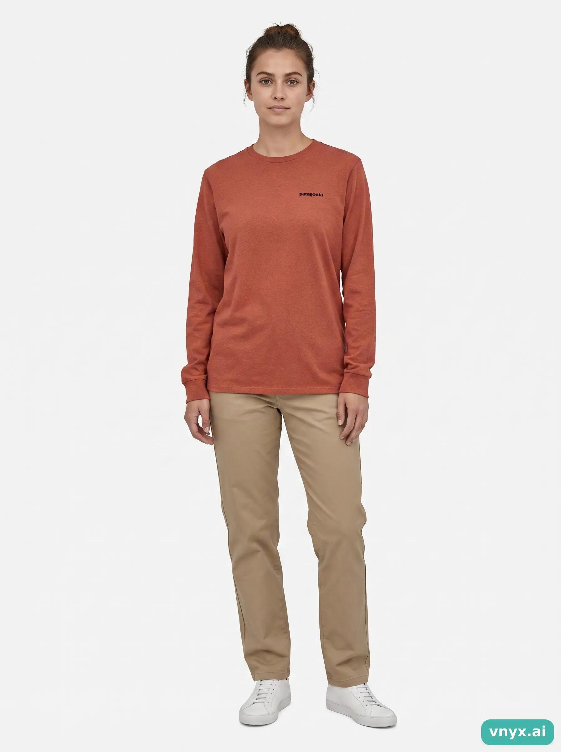 Second Life - Vintage Patagonia Burnt Orange Long-Sleeved Top Women XS 3/6