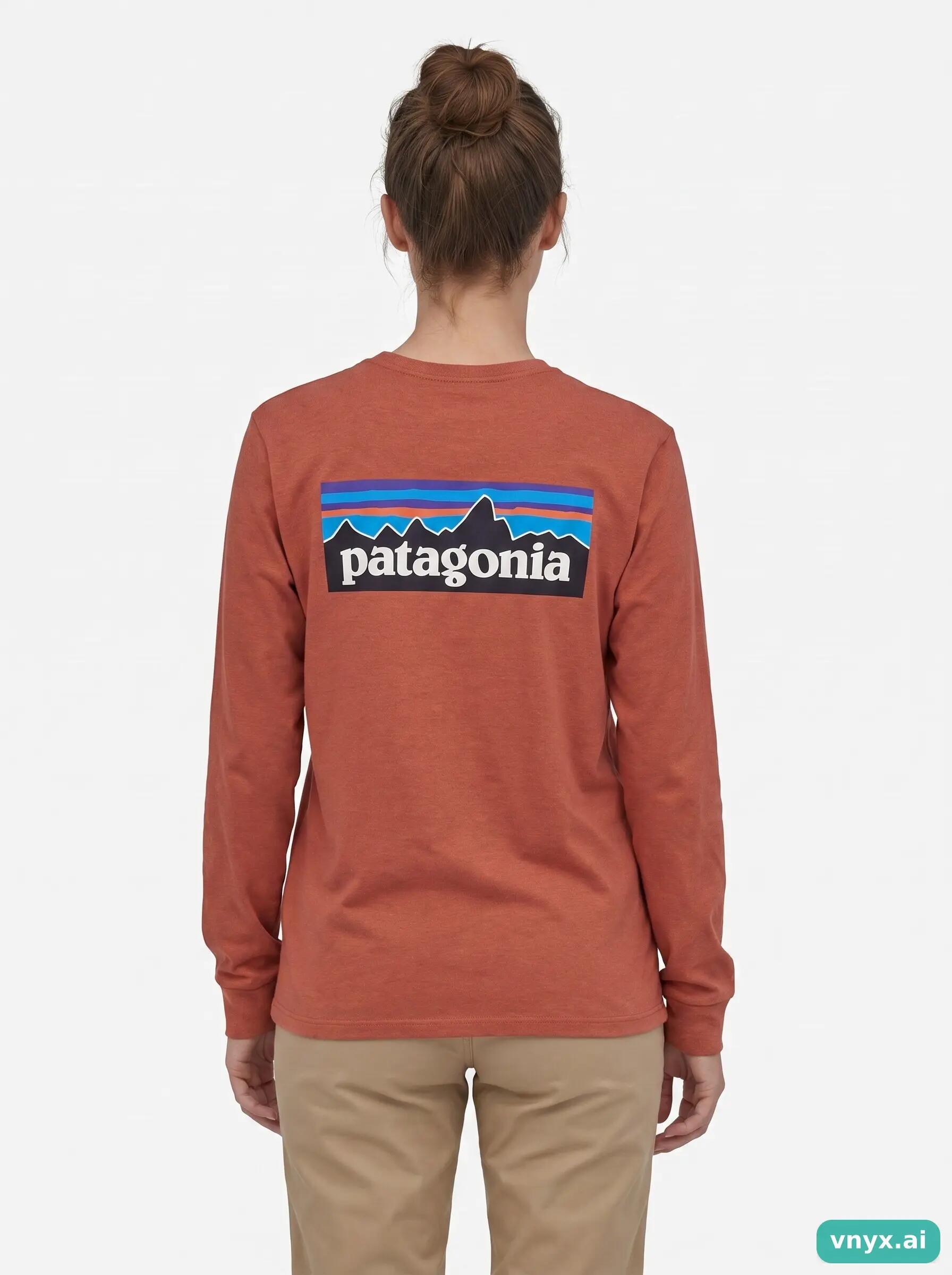 Second Life - Vintage Patagonia Burnt Orange Long-Sleeved Top Women XS 2/6