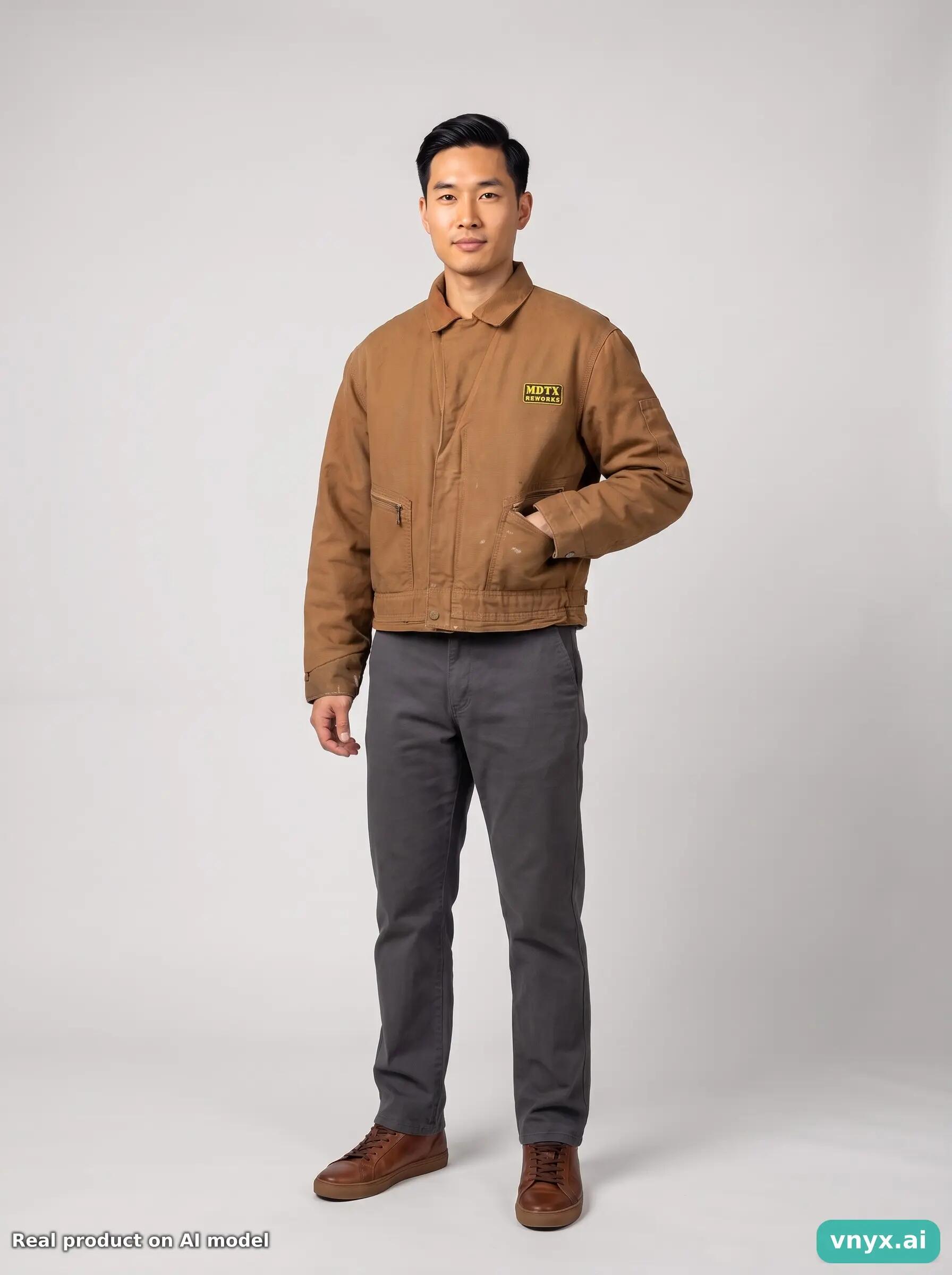 Second Life - Vintage Wrangler Brown Outdoor Jacket Men M 5/6