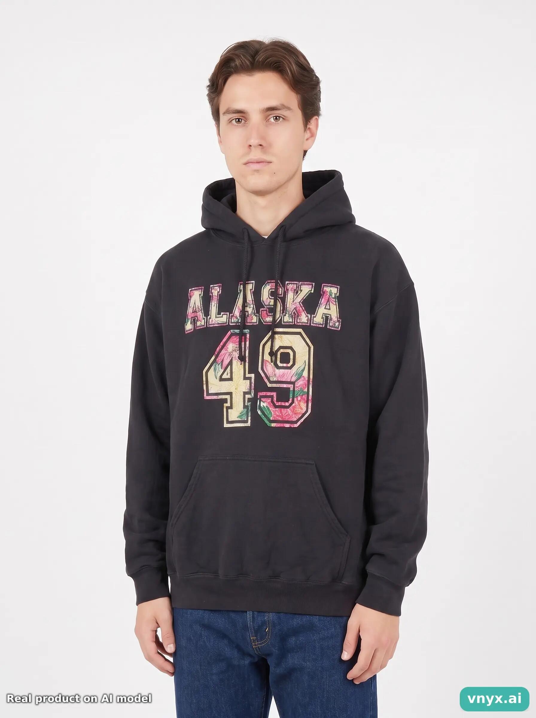 Second Life - Vintage Gildan Deep Black Hoodie Men L 5/6