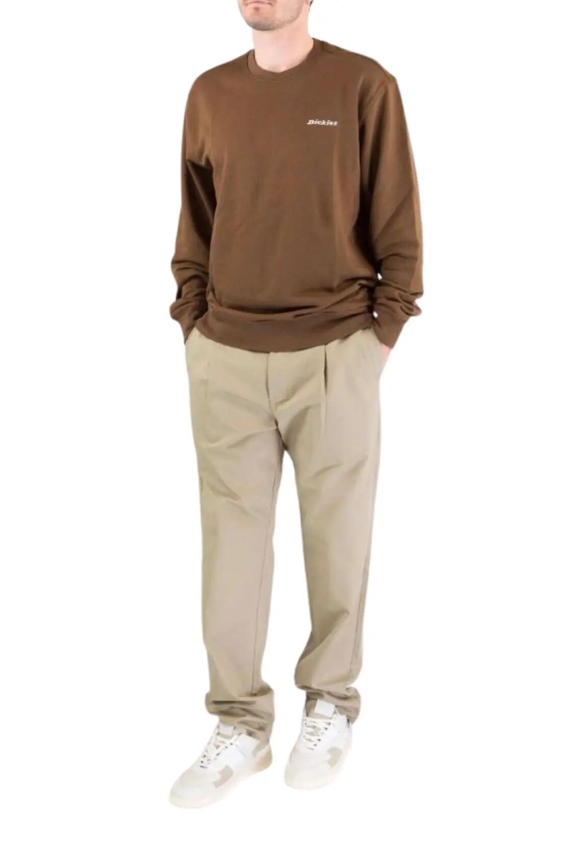 Felpa - Sportswear - Uomo - Girocollo, vestibilità relaxed - Loretto - Marrone 2/3