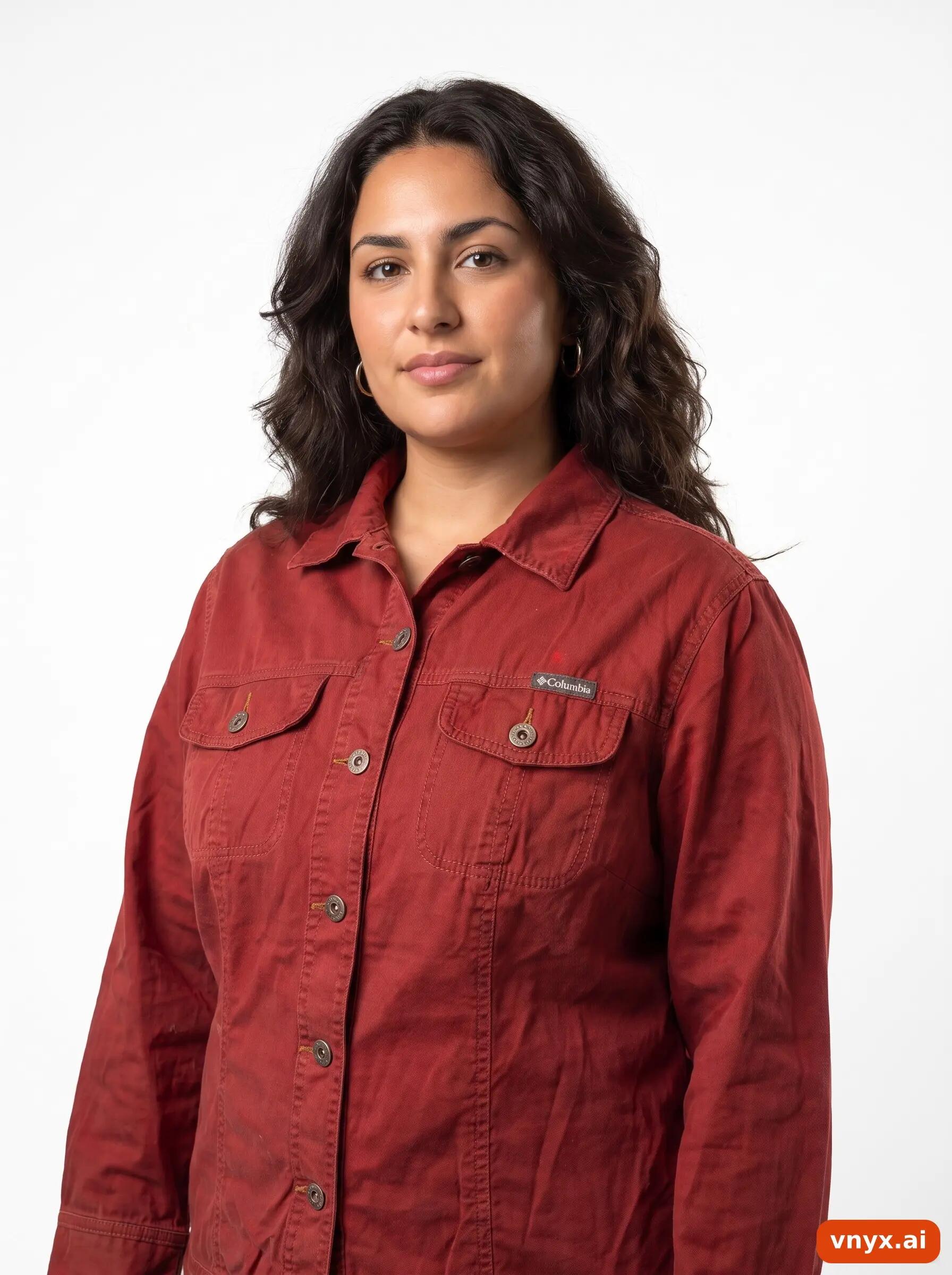 Second Life - Vintage Columbia Sportswear Deep Red Denim Jacket Women L 5/6