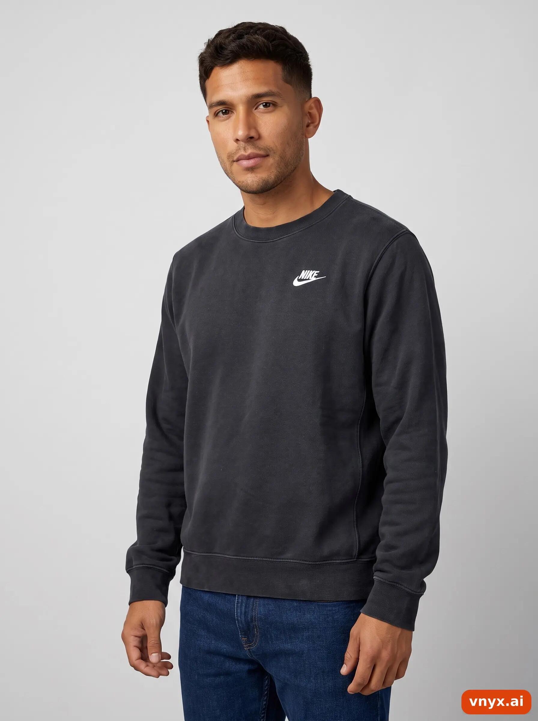 Second Life - Vintage Nike Black Sweatshirt Men M 5/6