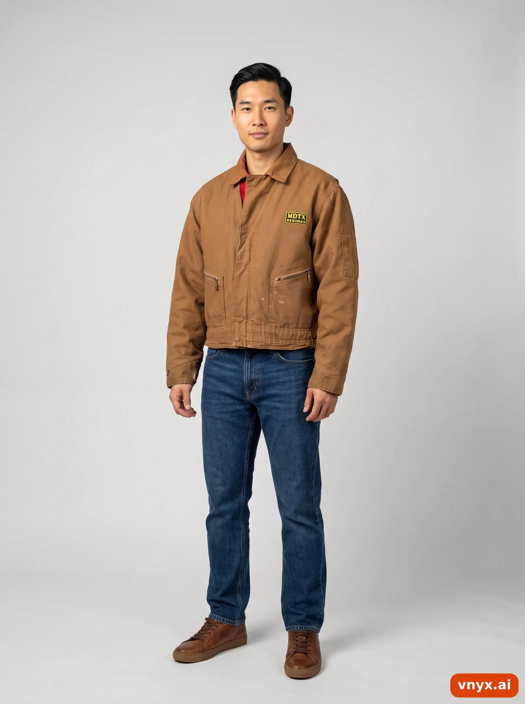 Second Life - Vintage Wrangler Brown Outdoor Jacket Men M 3/6