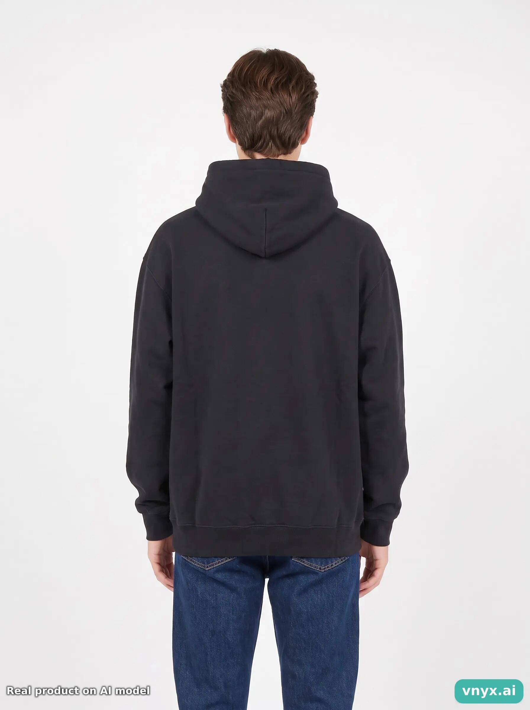Second Life - Vintage Gildan Deep Black Hoodie Men L 2/6