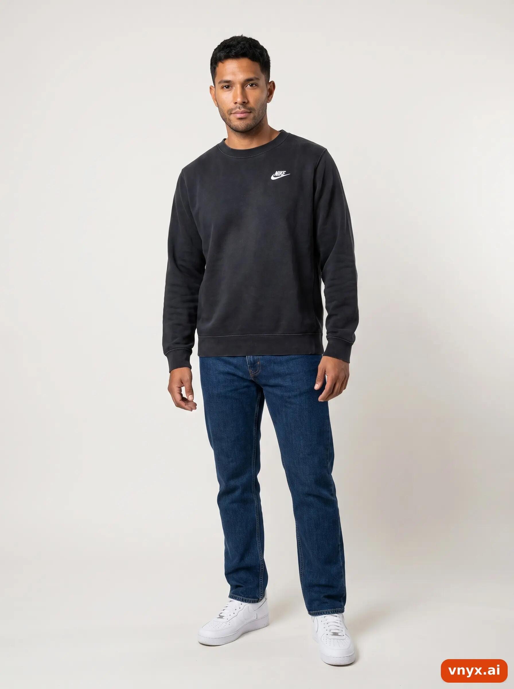 Second Life - Vintage Nike Black Sweatshirt Men M 3/6