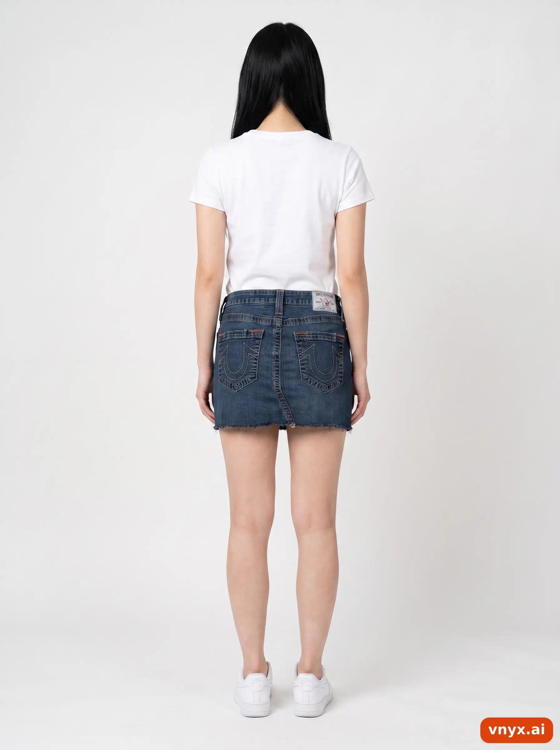 Second Life - Vintage True Religion Blue Mini Skirt Women W30 2/6