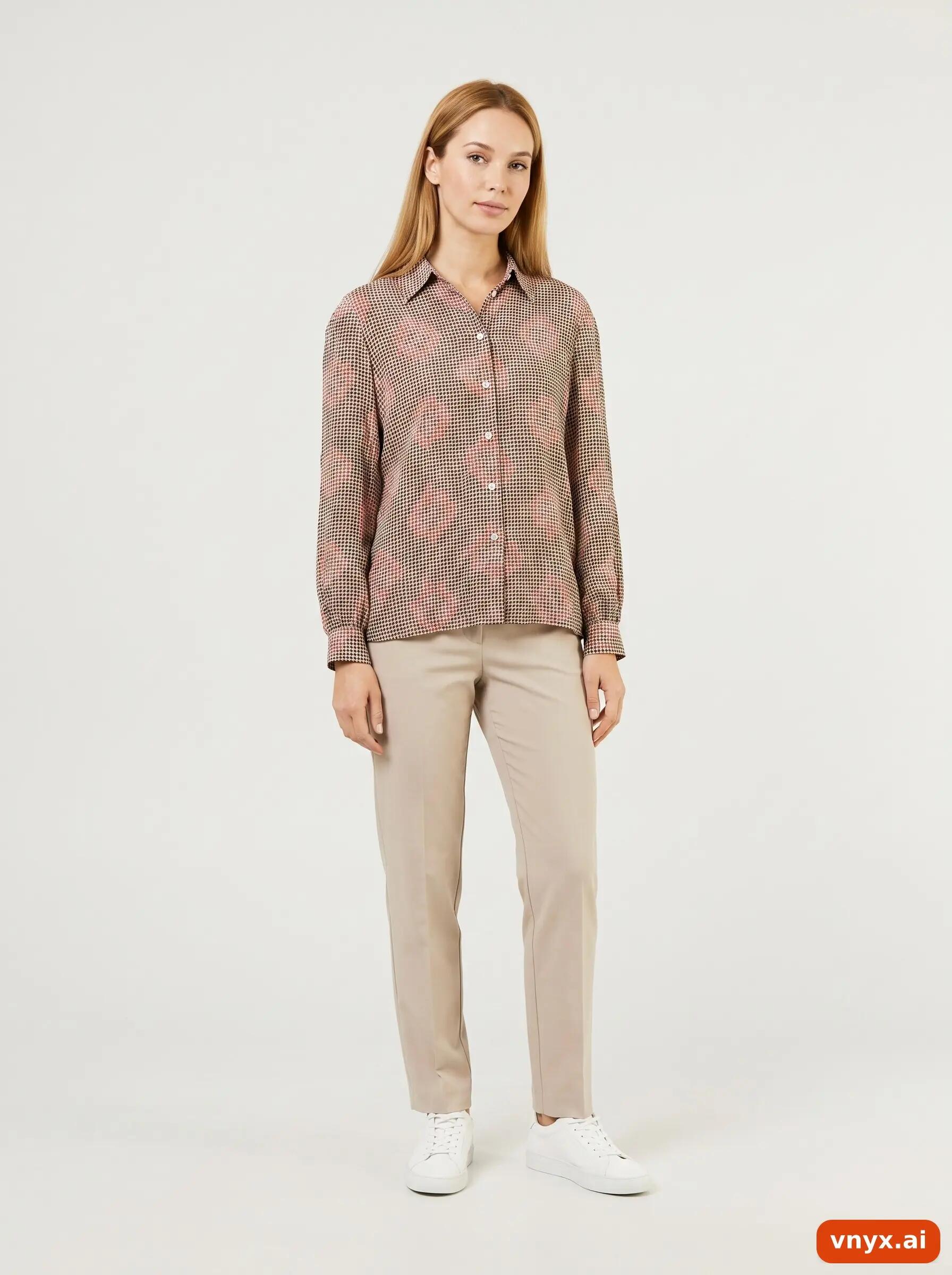 Second Life - Vintage Aquascutum Beige Shirt Blouse Women S 2/6