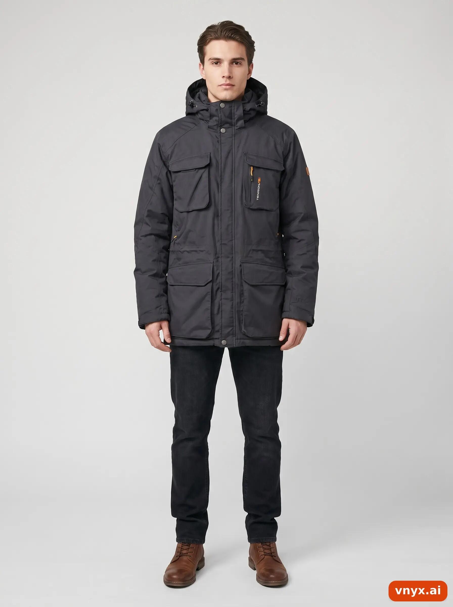 Second Life - Vintage Tenson Black Outdoor Jacket Men M 3/6