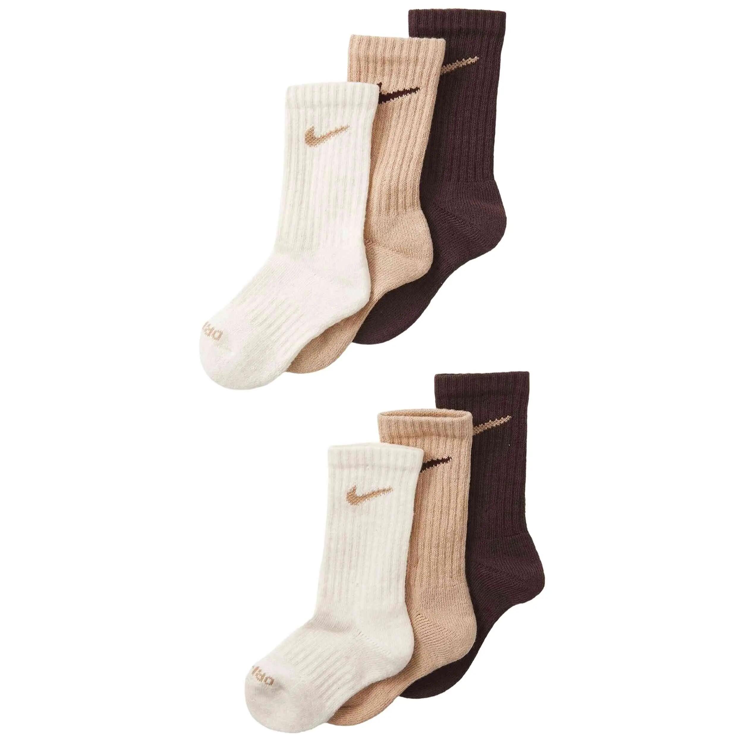 Socks Nike model Dri-FIT Performance Basics "Brown Basalt" for unisex children 1/2