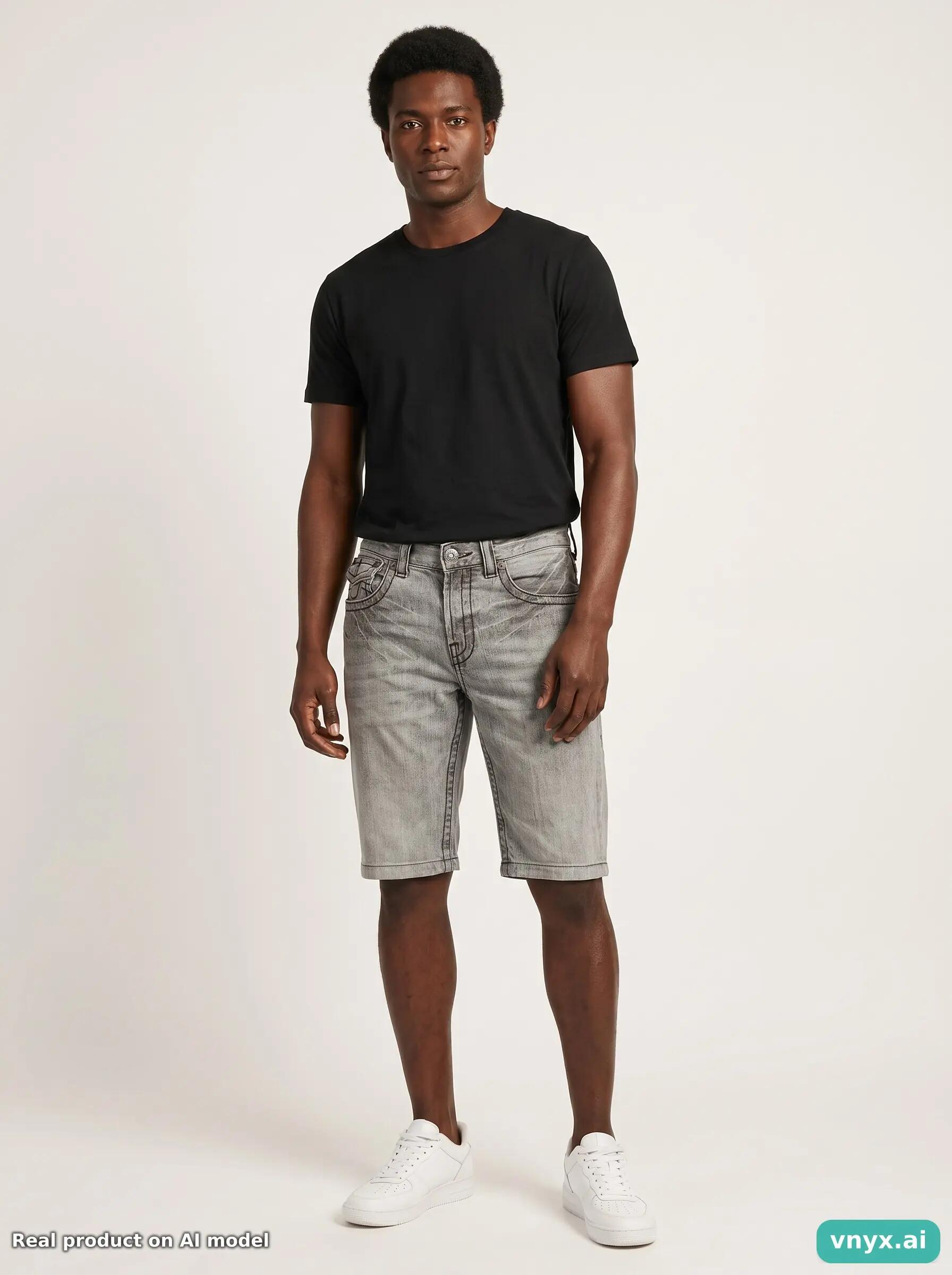 Second Life - Vintage True Religion Grey Shorts Men 6/6