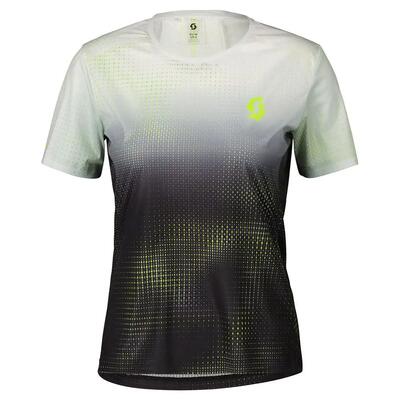T-shirt - hardlopen - dames - rc run ss - korte mouwen, ademend - wit en zwart