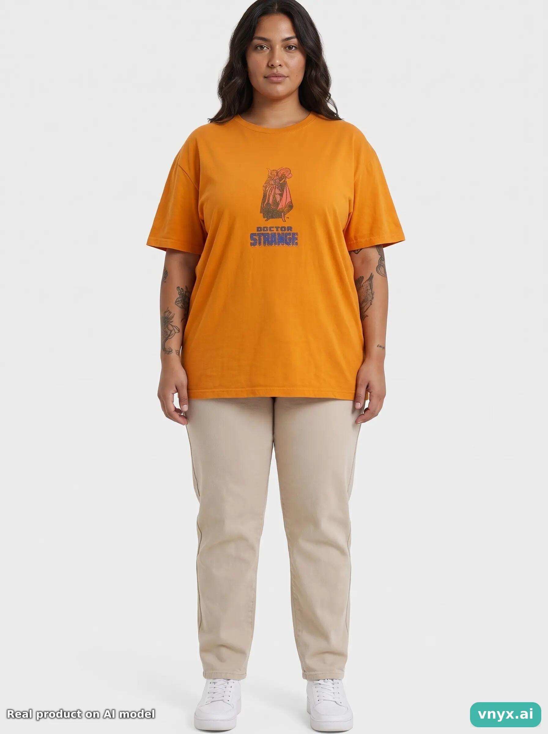 Second Life - Vintage MARVEL Bright Orange T-Shirt Women XXL 6/6