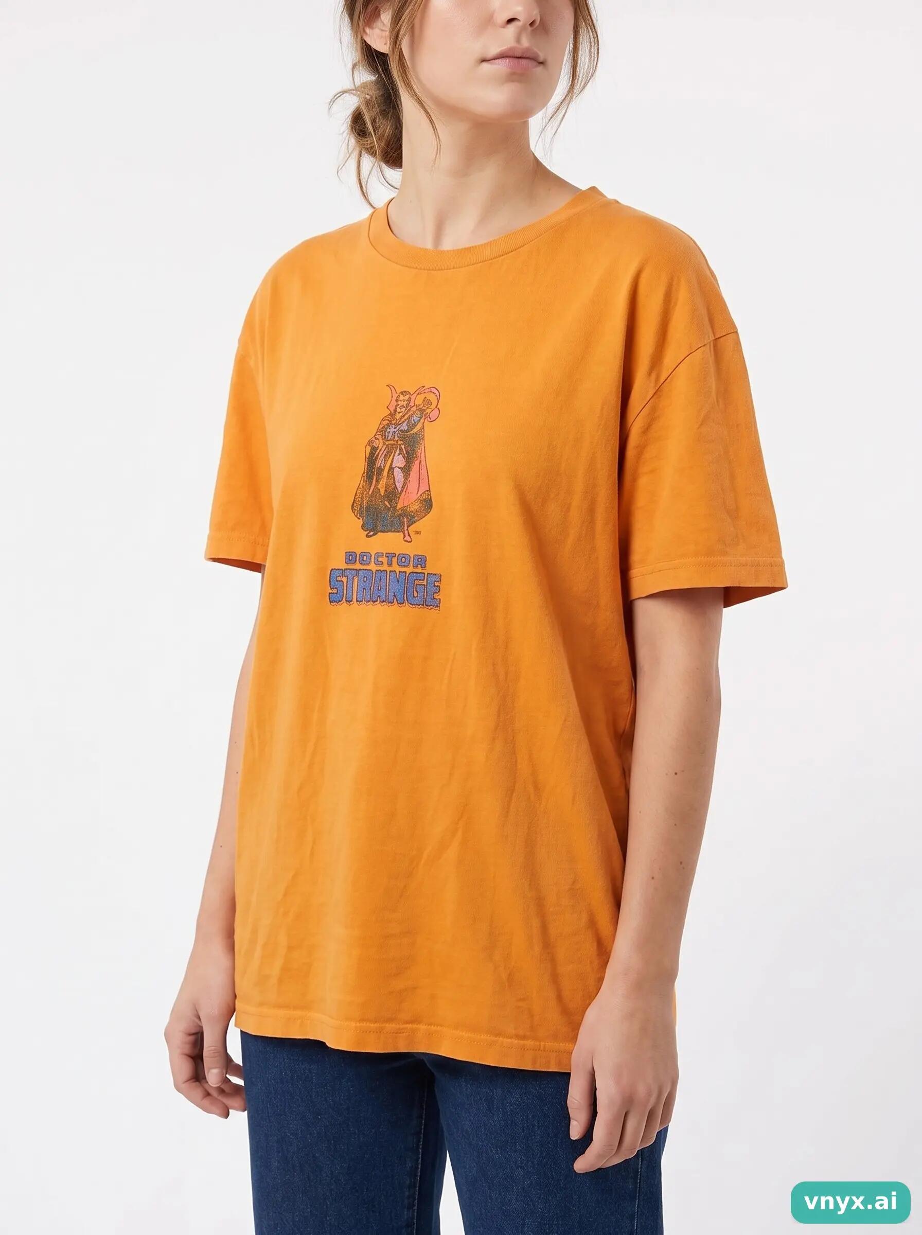 Second Life - Vintage MARVEL Bright Orange T-Shirt Women XXL 4/6