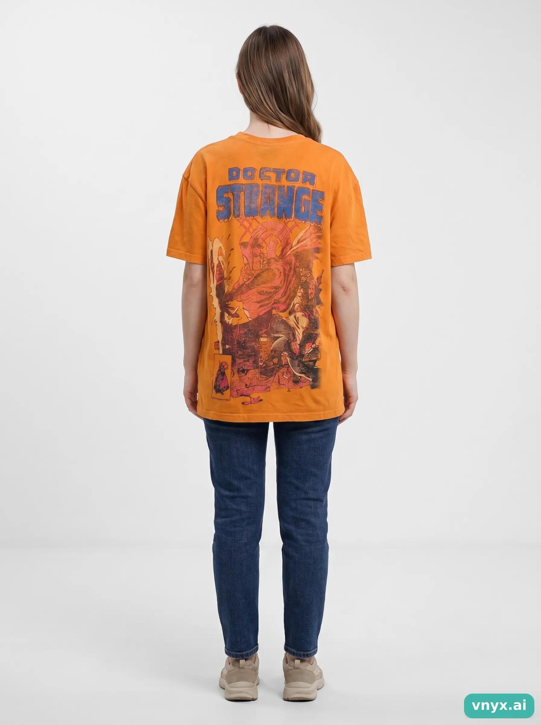 Second Life - Vintage MARVEL Bright Orange T-Shirt Women XXL 3/6