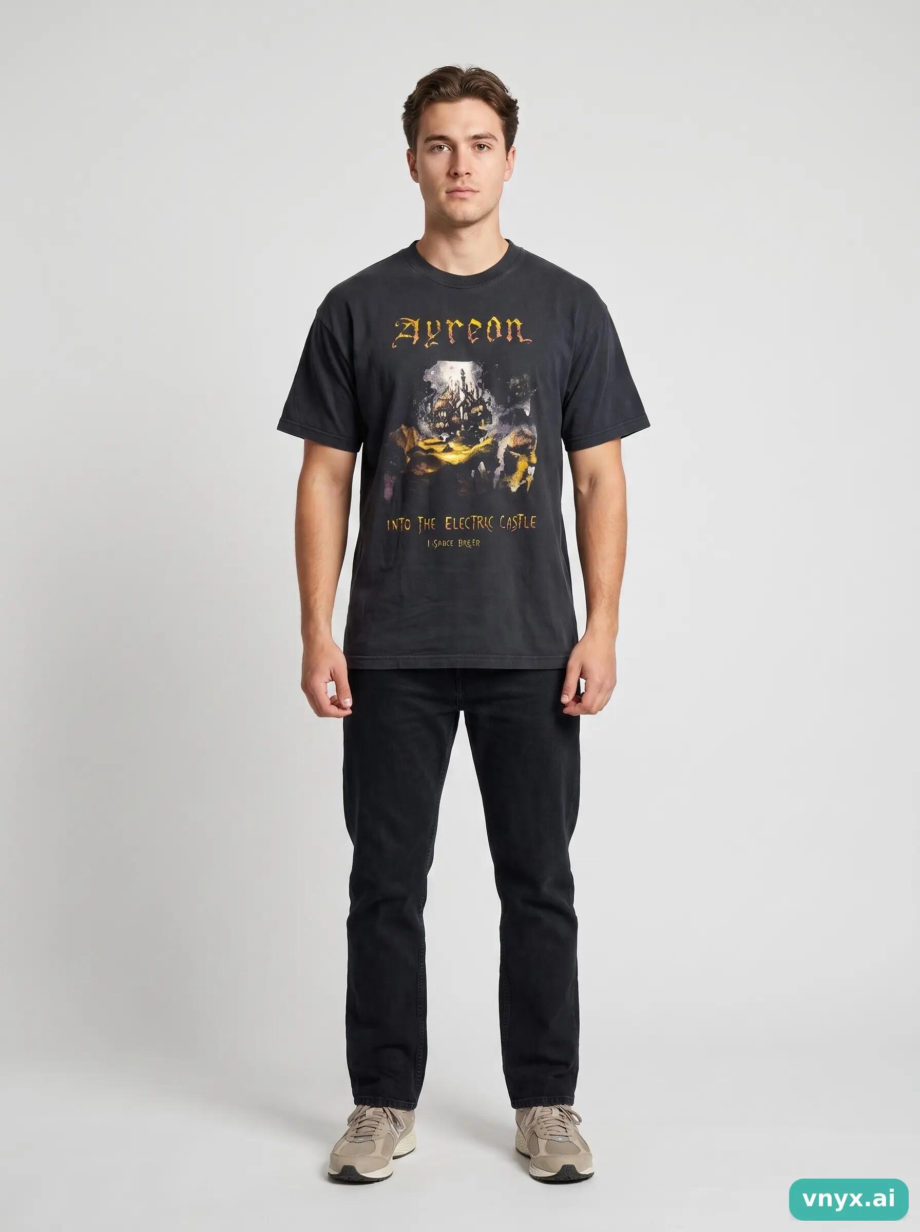 Second Life - Vintage Fruit of the Loom Black T-Shirt Men L 3/6