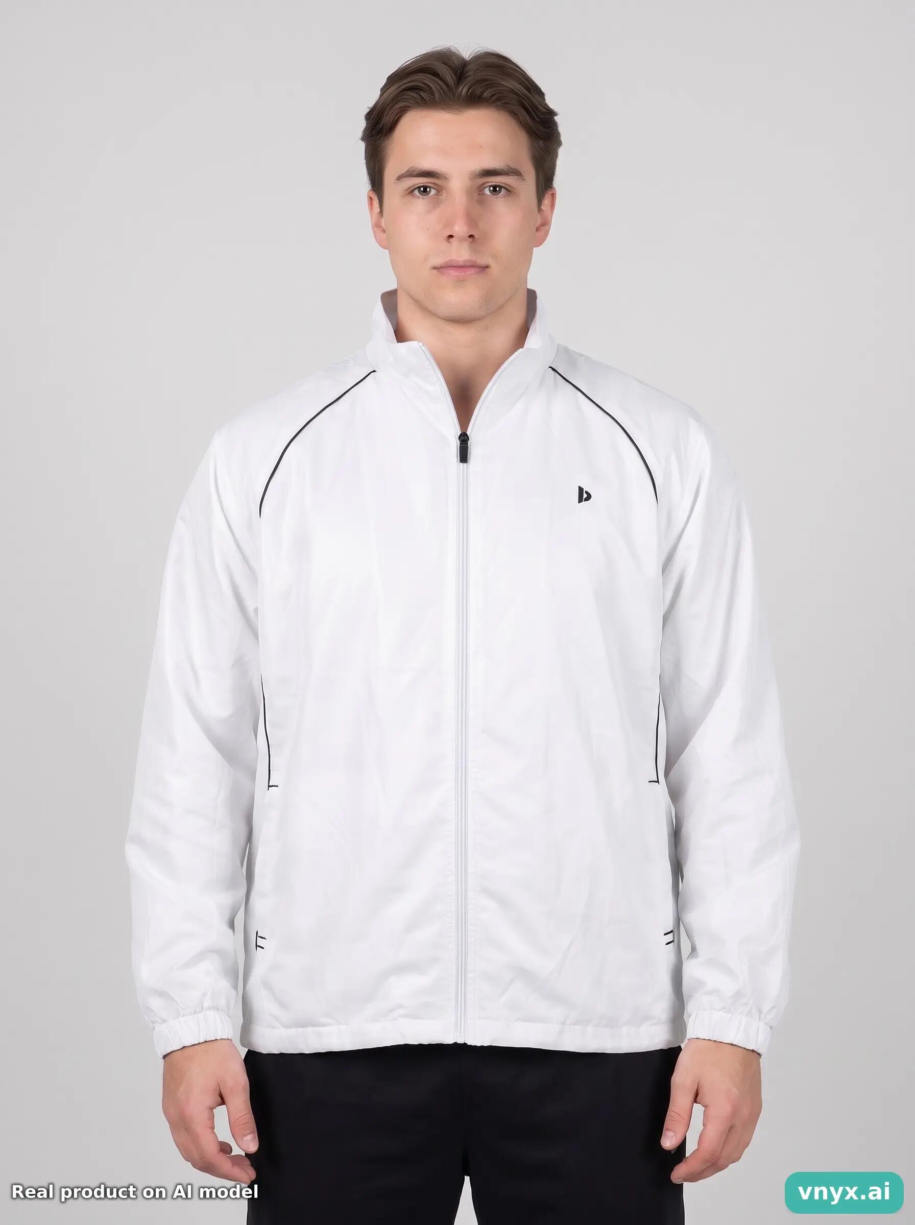 Second Life - Vintage Donnay White Windbreaker Men XL 6/6