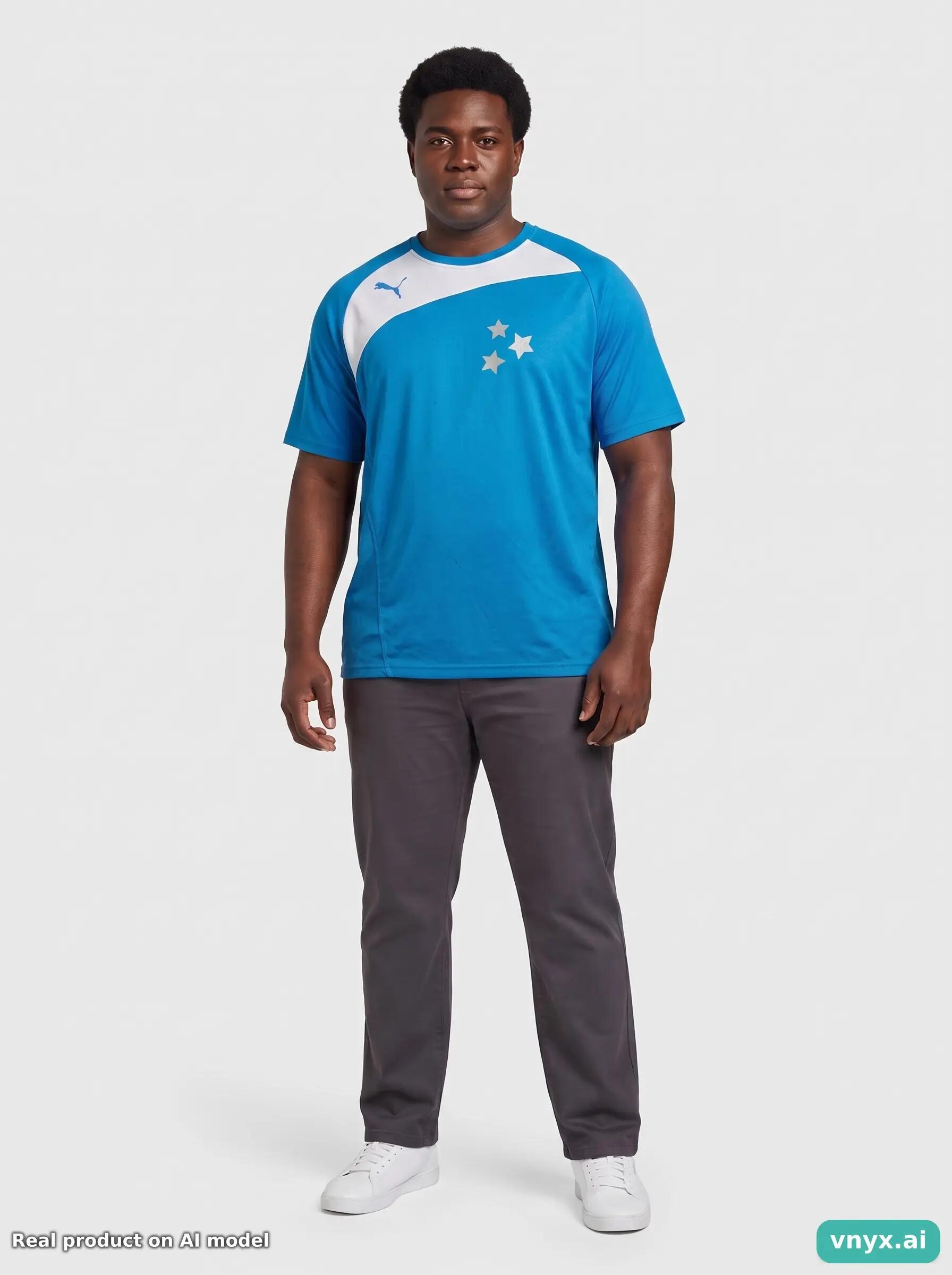 Second Life - Vintage Puma Blue Sports T-shirt Men XXL 6/6