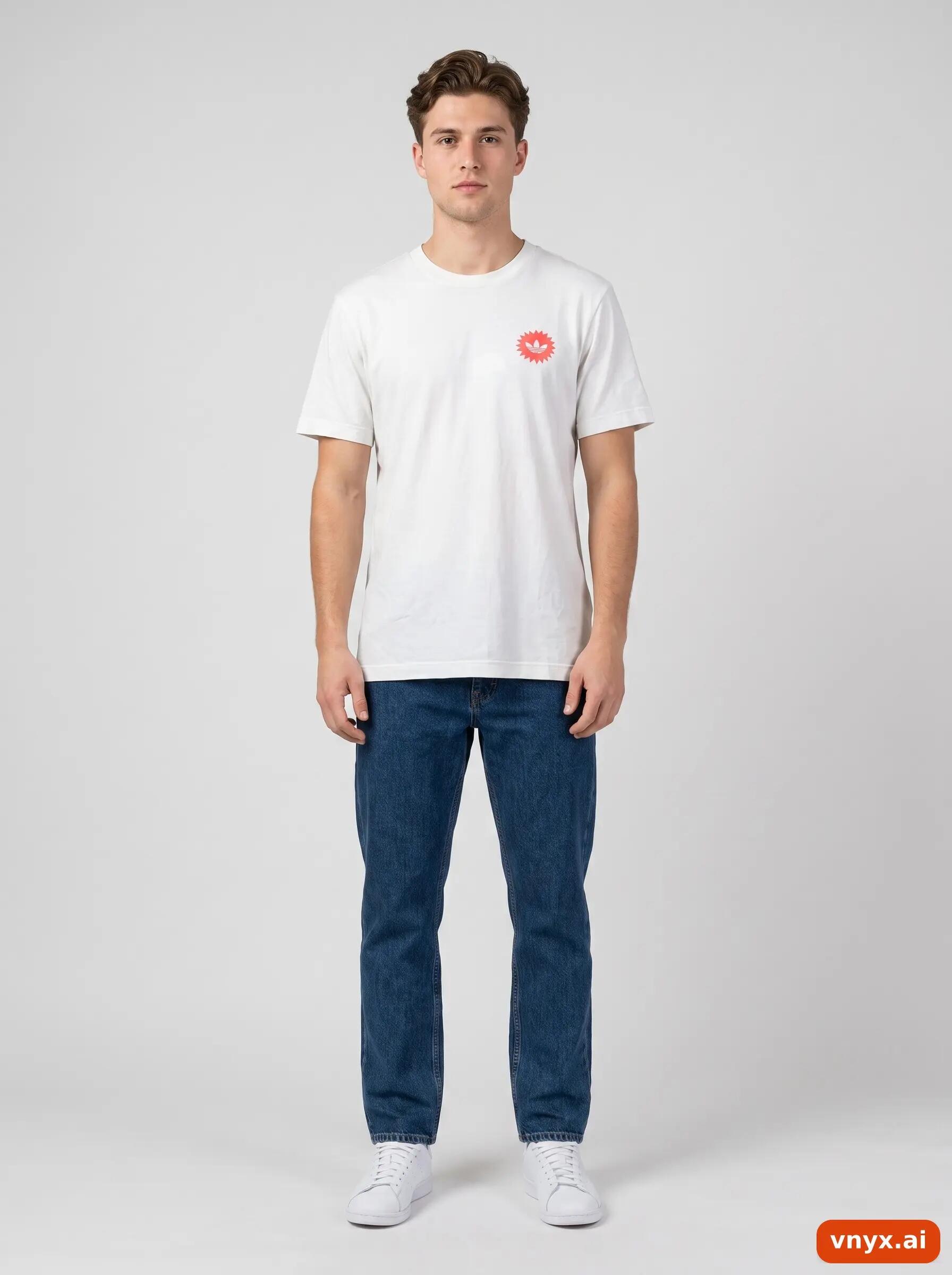 Second Life - Vintage Adidas White T-Shirt Men M 3/6