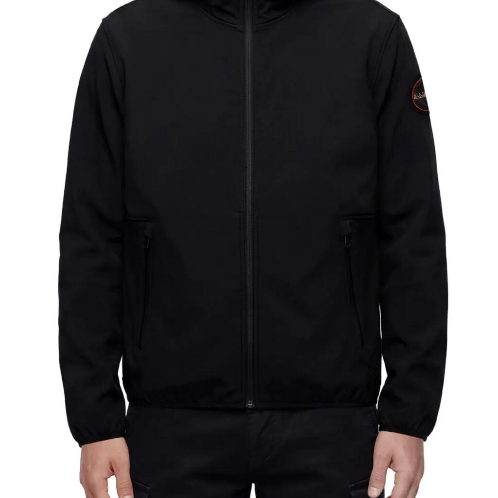 Uomo - sport - giacca - con cappuccio - Alther Shell - nero