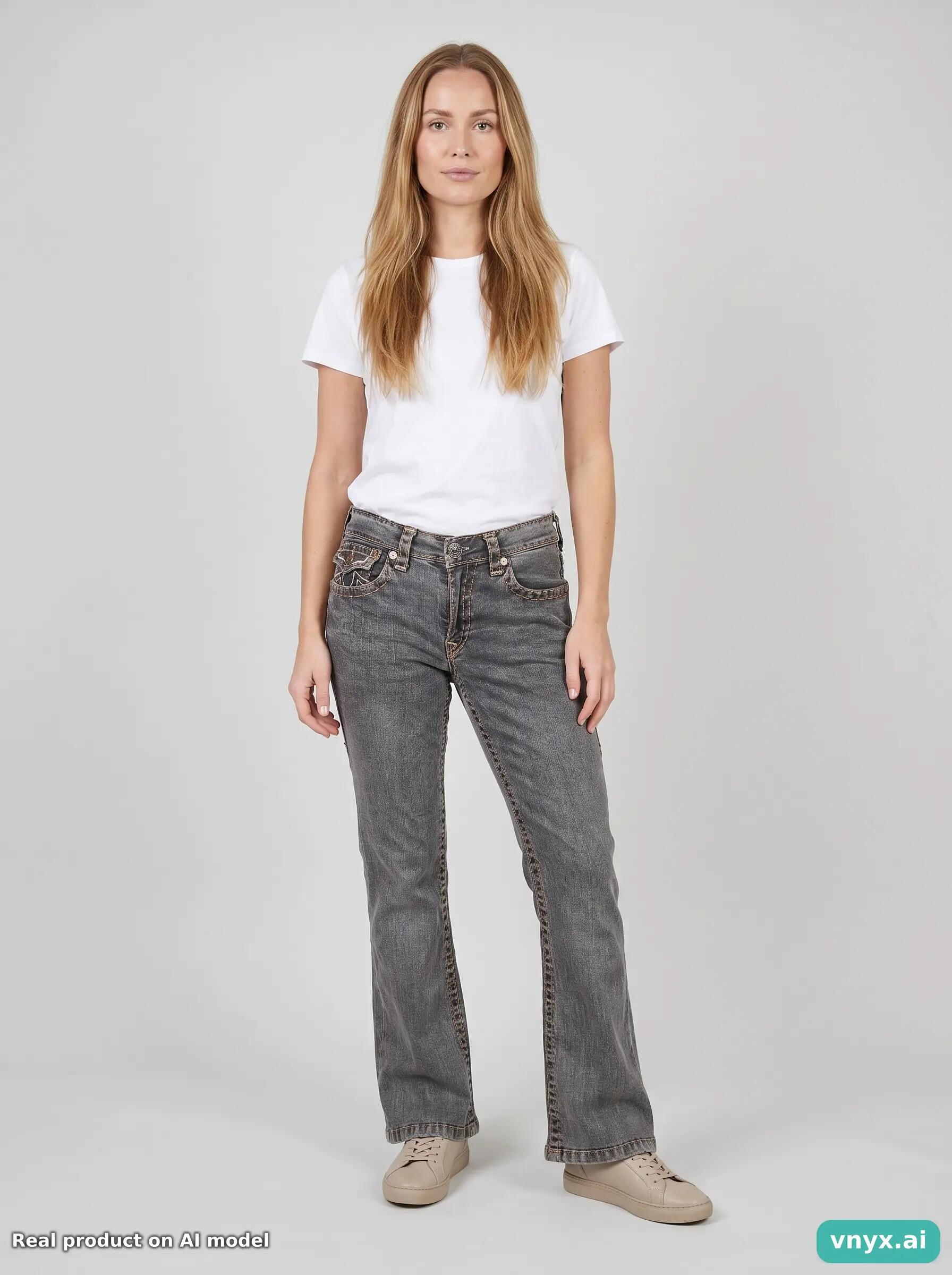 Second Life - Vintage True Religion Grey Jeans Women 30 6/6